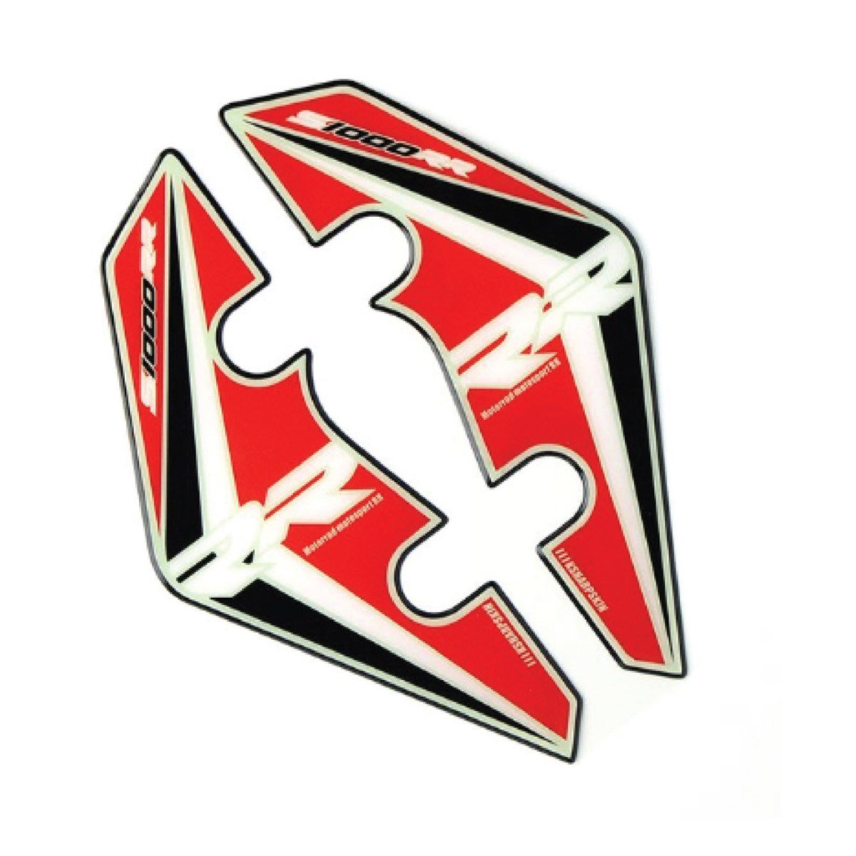 BMW S1000RR Kırmızı Beyaz Damla Sticker Etiket Modeli