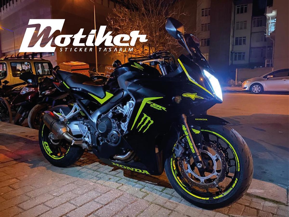 CBR500R Monster Tasarım Sticker Etiket Modeli