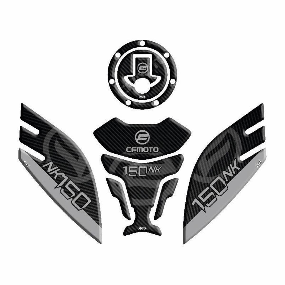 CF MOTO 150 NK 2016 - 2023 UYUMLU Tank Pad Gri 