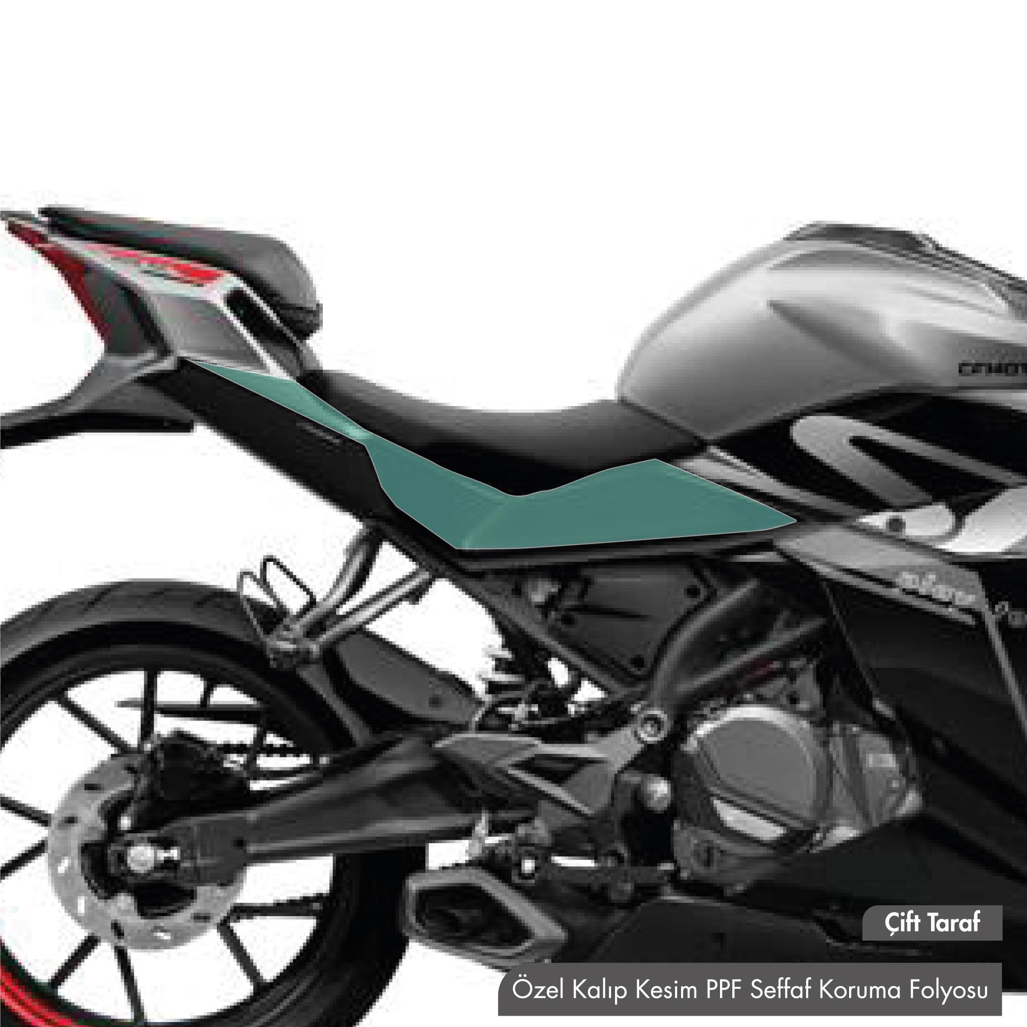 250SRCF MOTO 250 SR Orta Şase Şefaf PPF Koruma Folyo