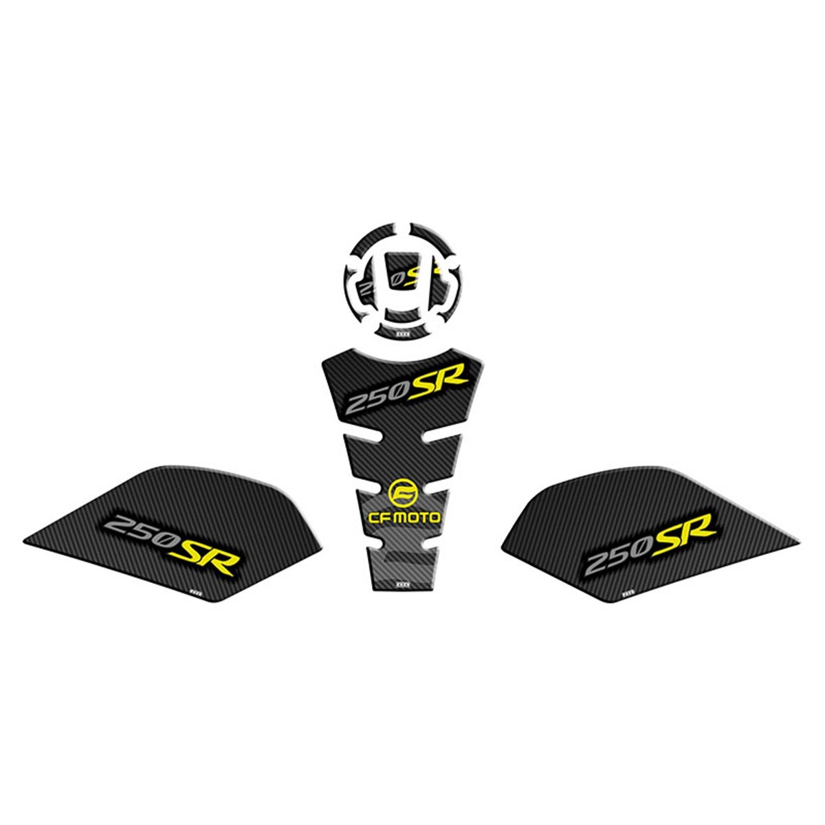 CF MOTO 250 SR Turkuaz Sarı  Tank Pad Damla Sticker Modeli Takım 