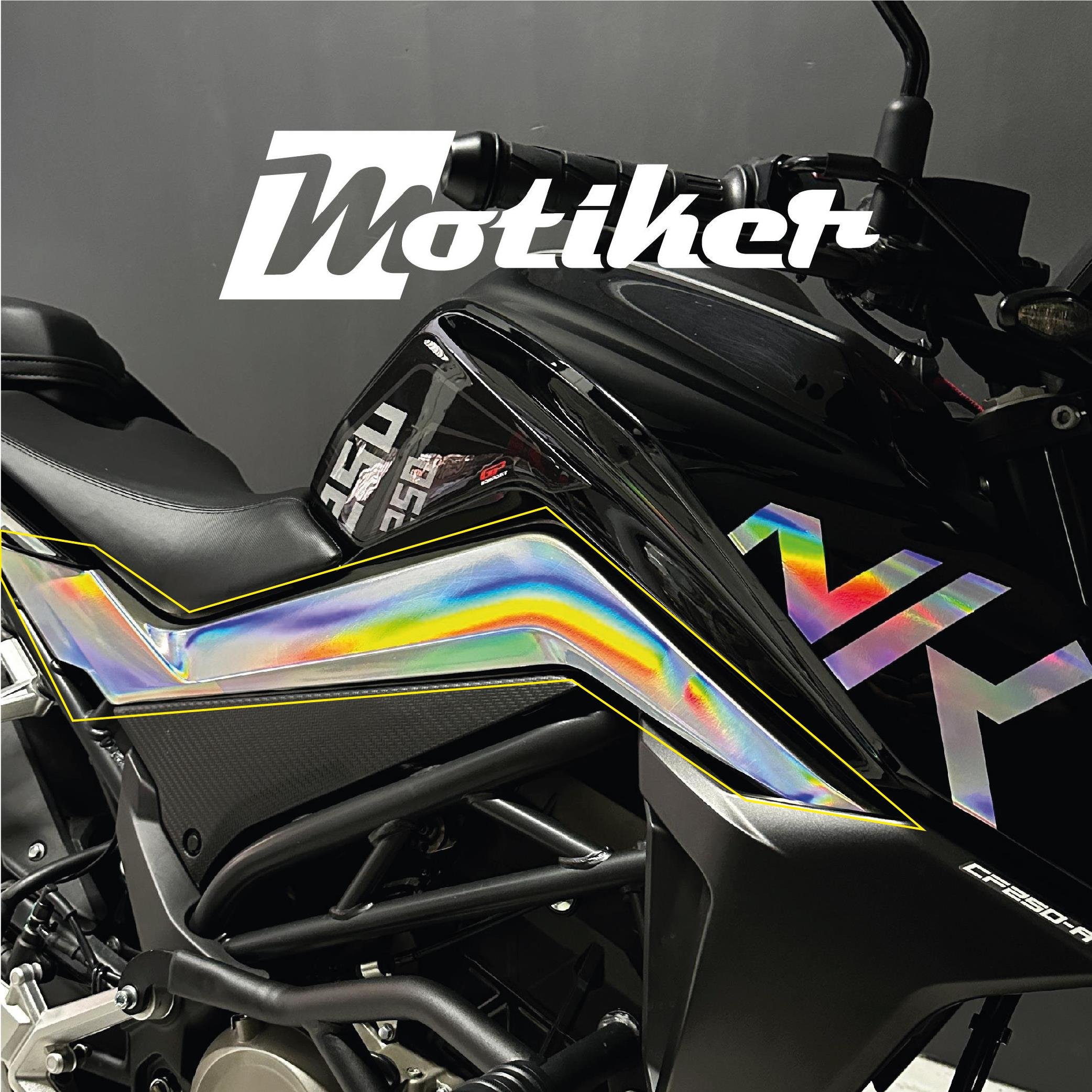 CF Moto 250NK Orta Şase Motosiklet Sticker Etiket Modeli 