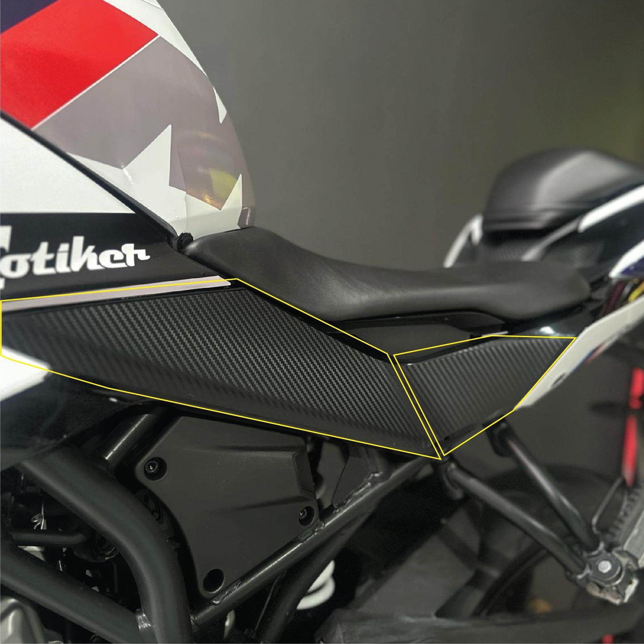 250SRCF Moto 250SR Karbon 3lü Takım Sticker Etiket Modeli