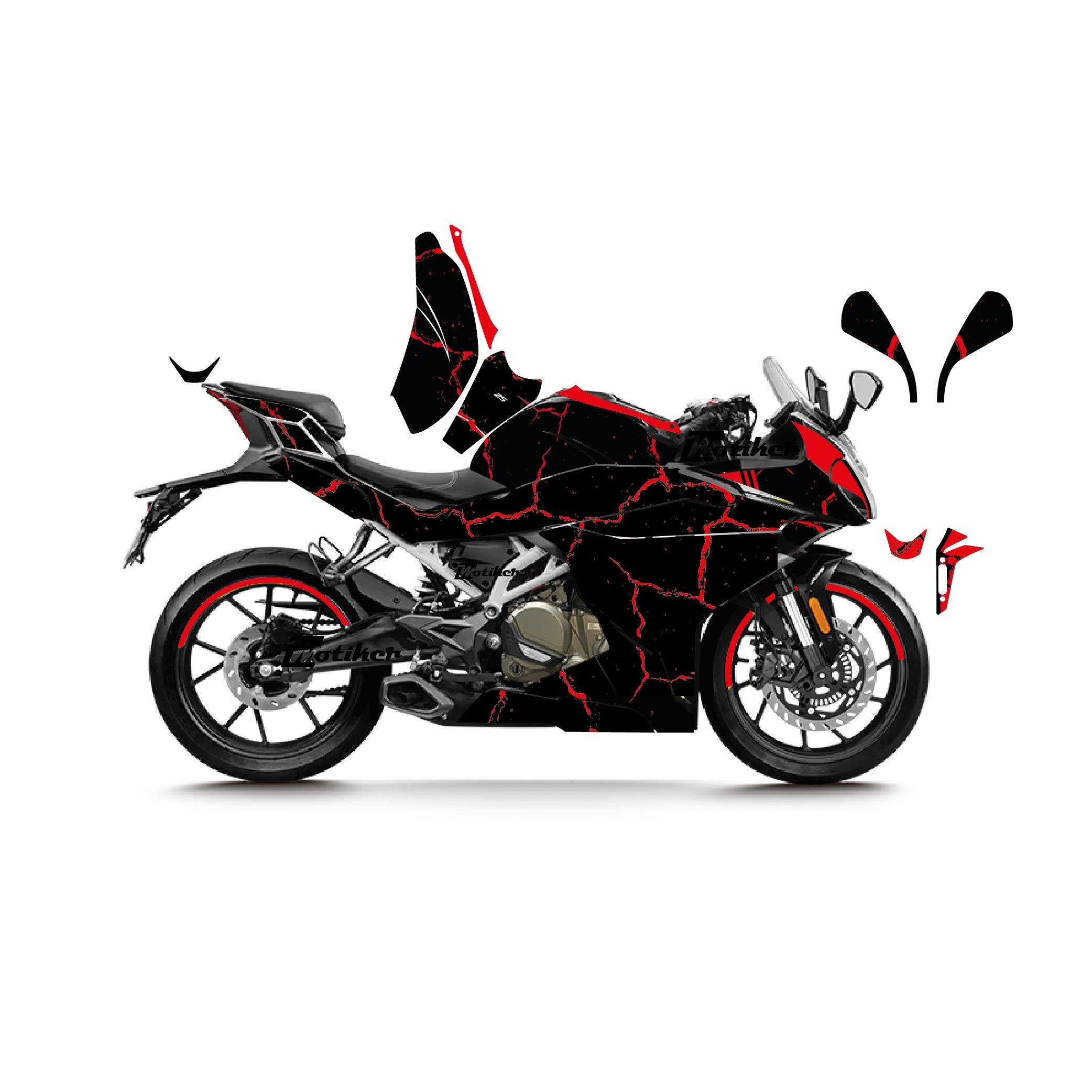 250SRCF Moto 250SR Şimşek Deseni