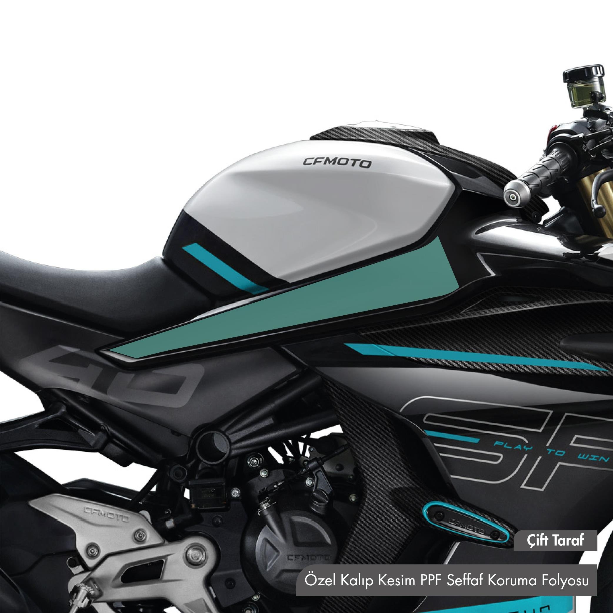 250SRCF MOTO 450 SR Orta Şase Şefaf PPF Koruma Folyo