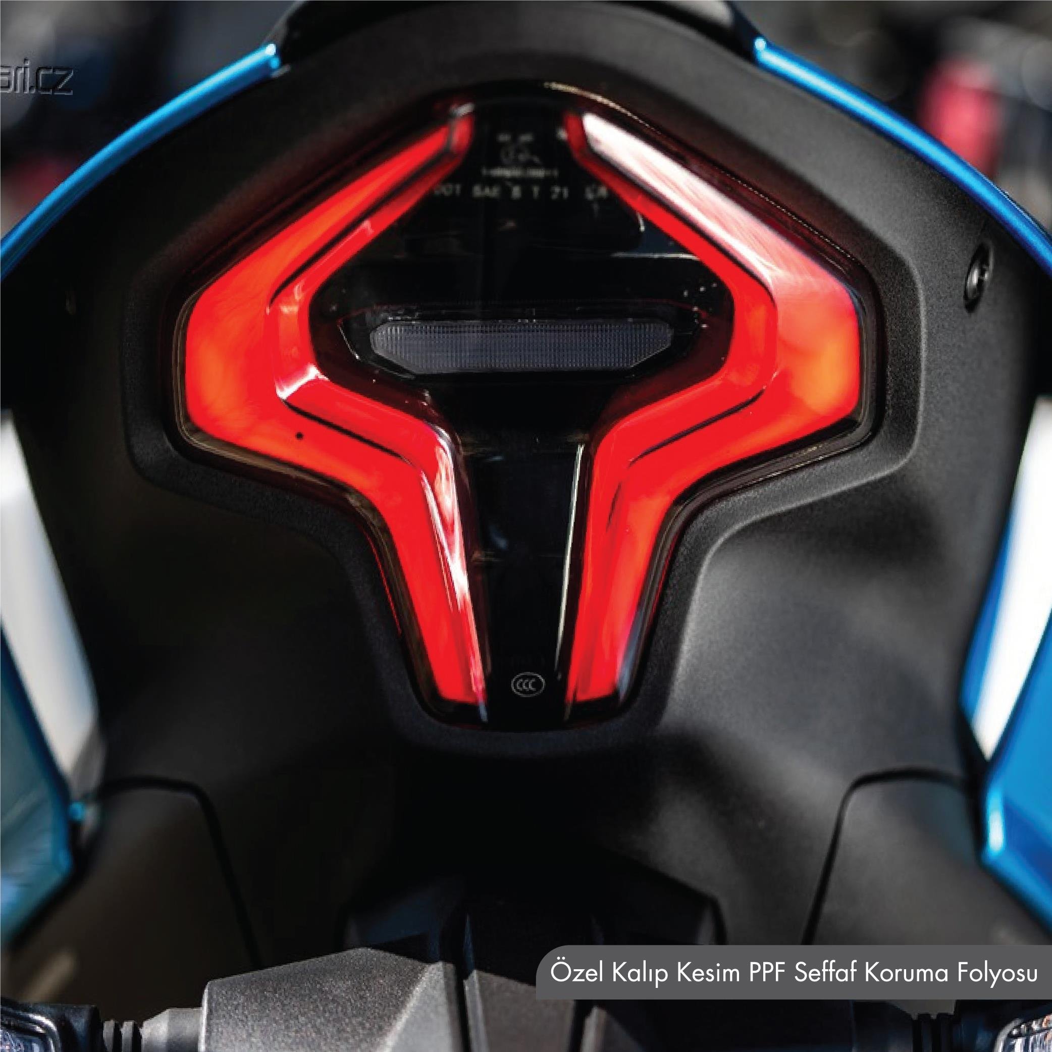 450SRCF Moto 450NK Arka Stop Camı Koruması Şeffaf (PPF) Koruma Film