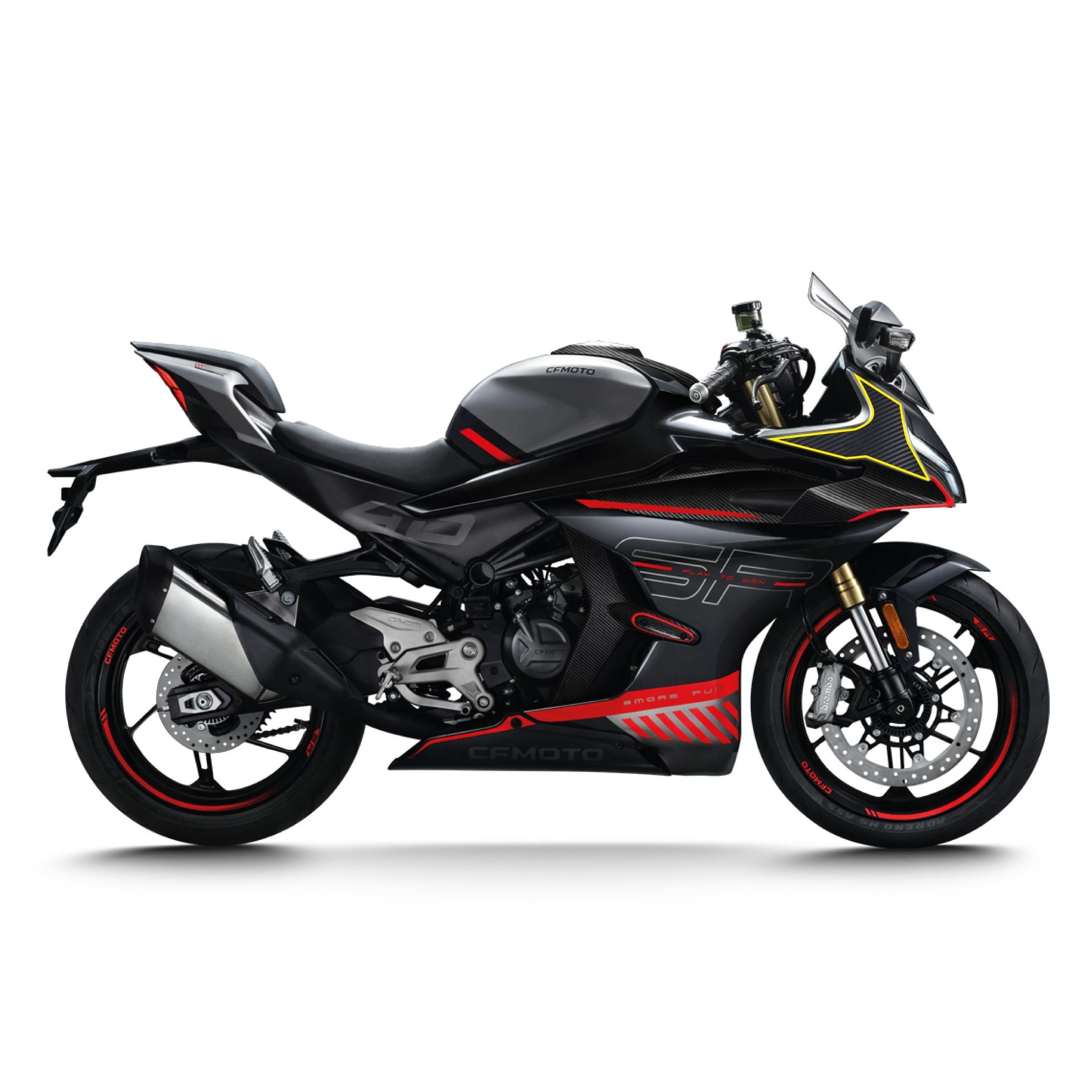 450SRCF MOTO 450SR Far Yanı Karbon Sticker Etiket Modeli