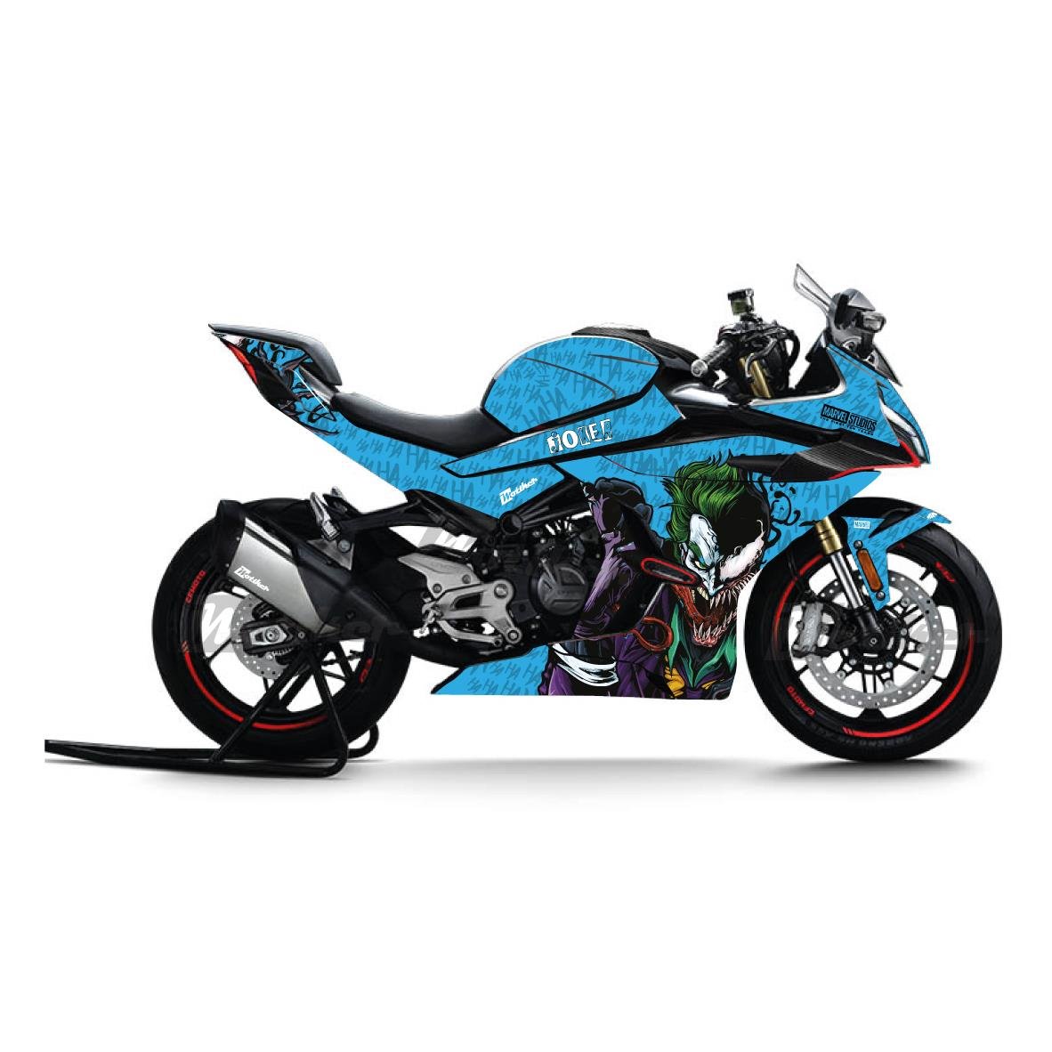 450SRCF MOTO 450SR Joker Mavi Sticker Etiket Parçalı Kaplama Modeli 