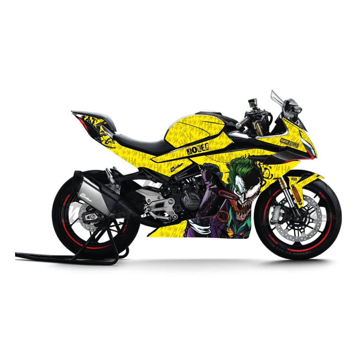 450SRCF MOTO 450SR Joker Sarı Sticker Etiket Parçalı Kaplama Modeli 