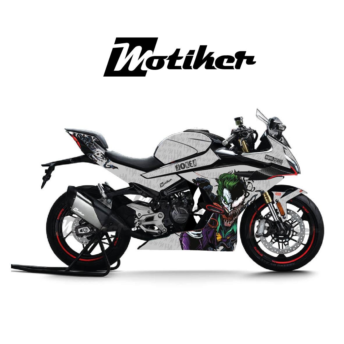 450SRCF MOTO 450SR Joker Sticker Etiket Parçalı Kaplama Modeli 