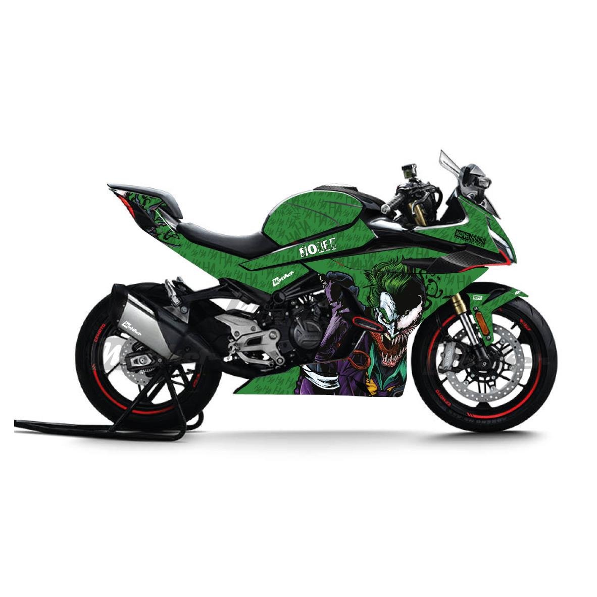 450SRCF MOTO 450SR Joker Yeşil Sticker Etiket Parçalı Kaplama Modeli 