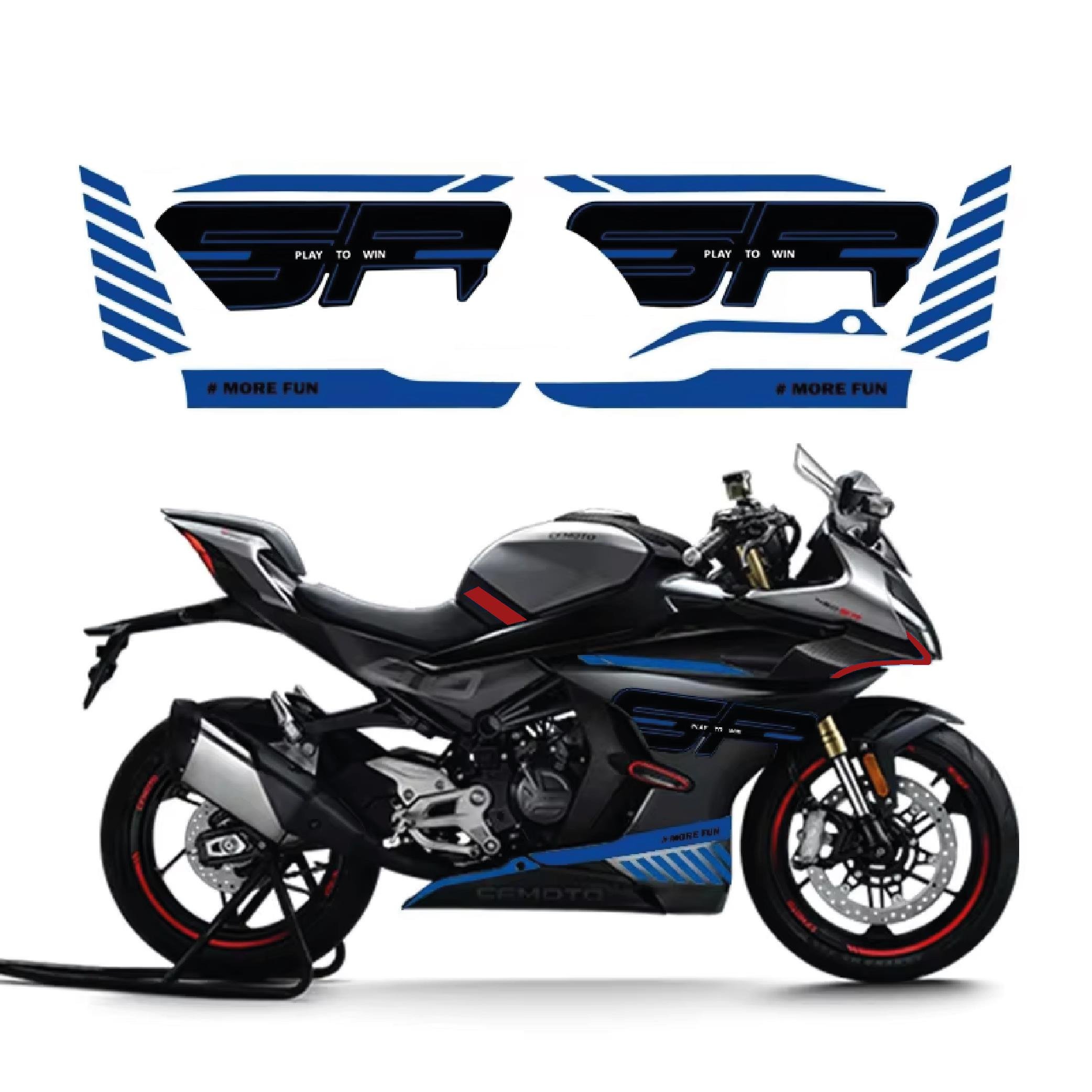 450SRCF MOTO 450SR Lacivert Orijinal Takım Sticker