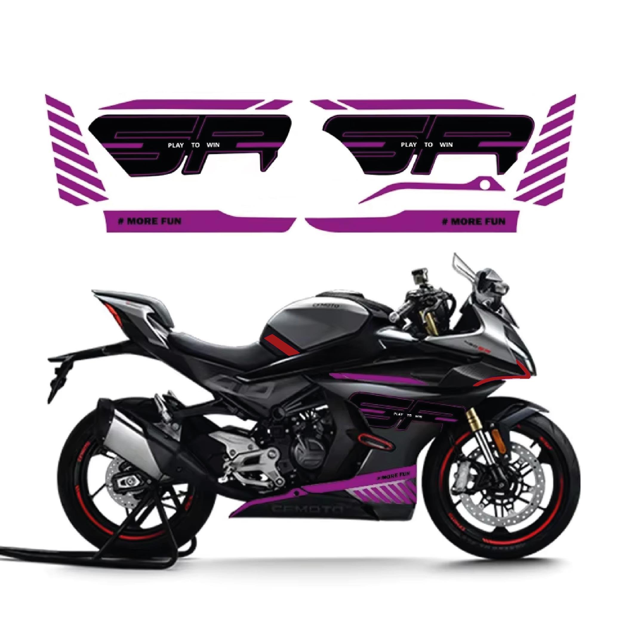 450SRCF MOTO 450SR Mor Orijinal Takım Sticker