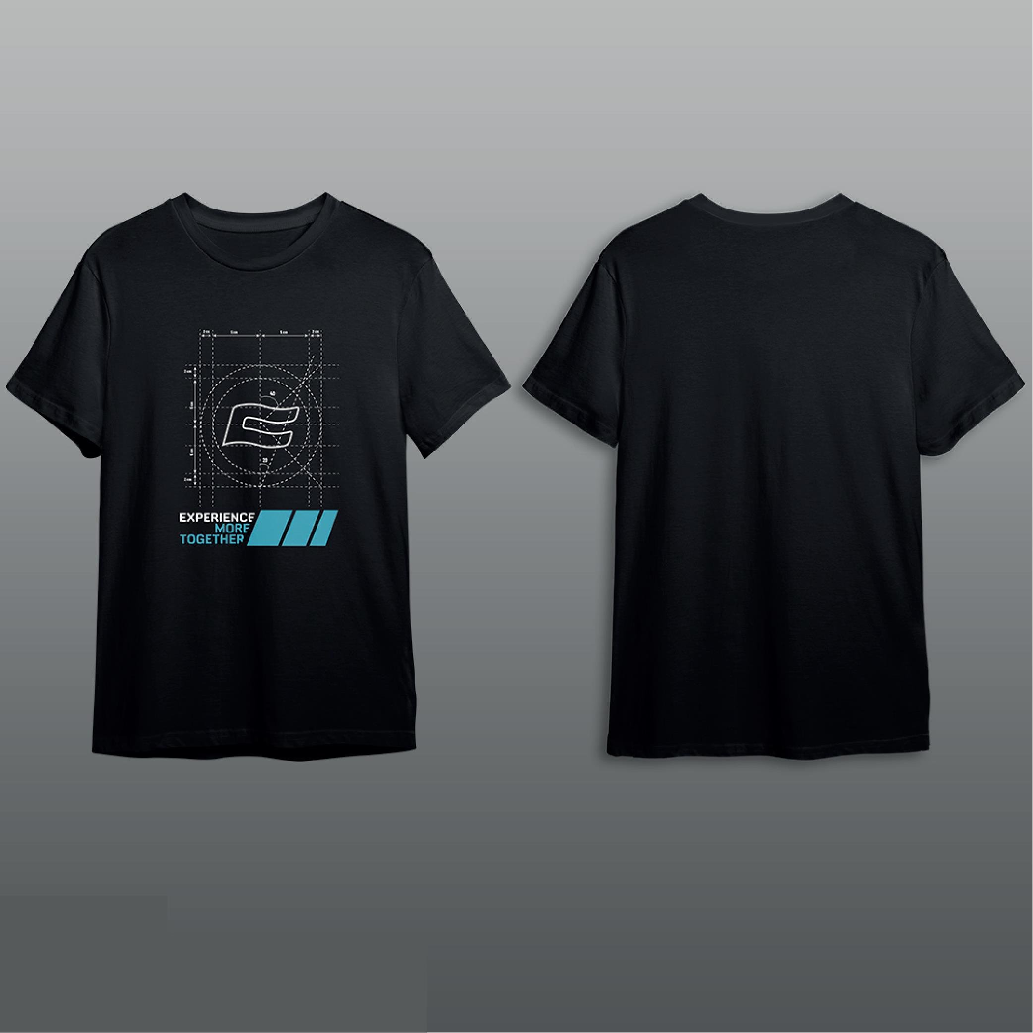 T-ShirtCF Moto Experience Baskılı Tshirt Modeli Siyah