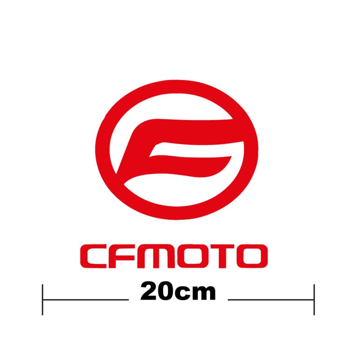 CF MOTO Logo Yazı Sticker Etiket Tek Renk