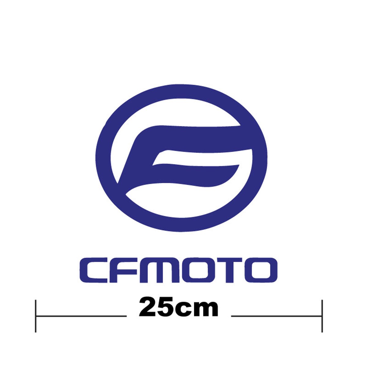 CF MOTO Logo Yazı Sticker Etiket Tek Renk