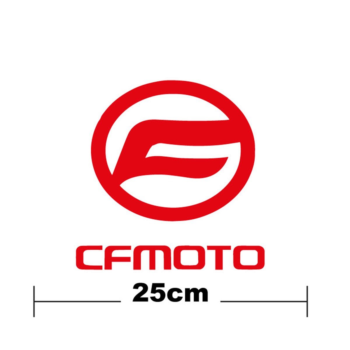 CF MOTO Logo Yazı Sticker Etiket Tek Renk