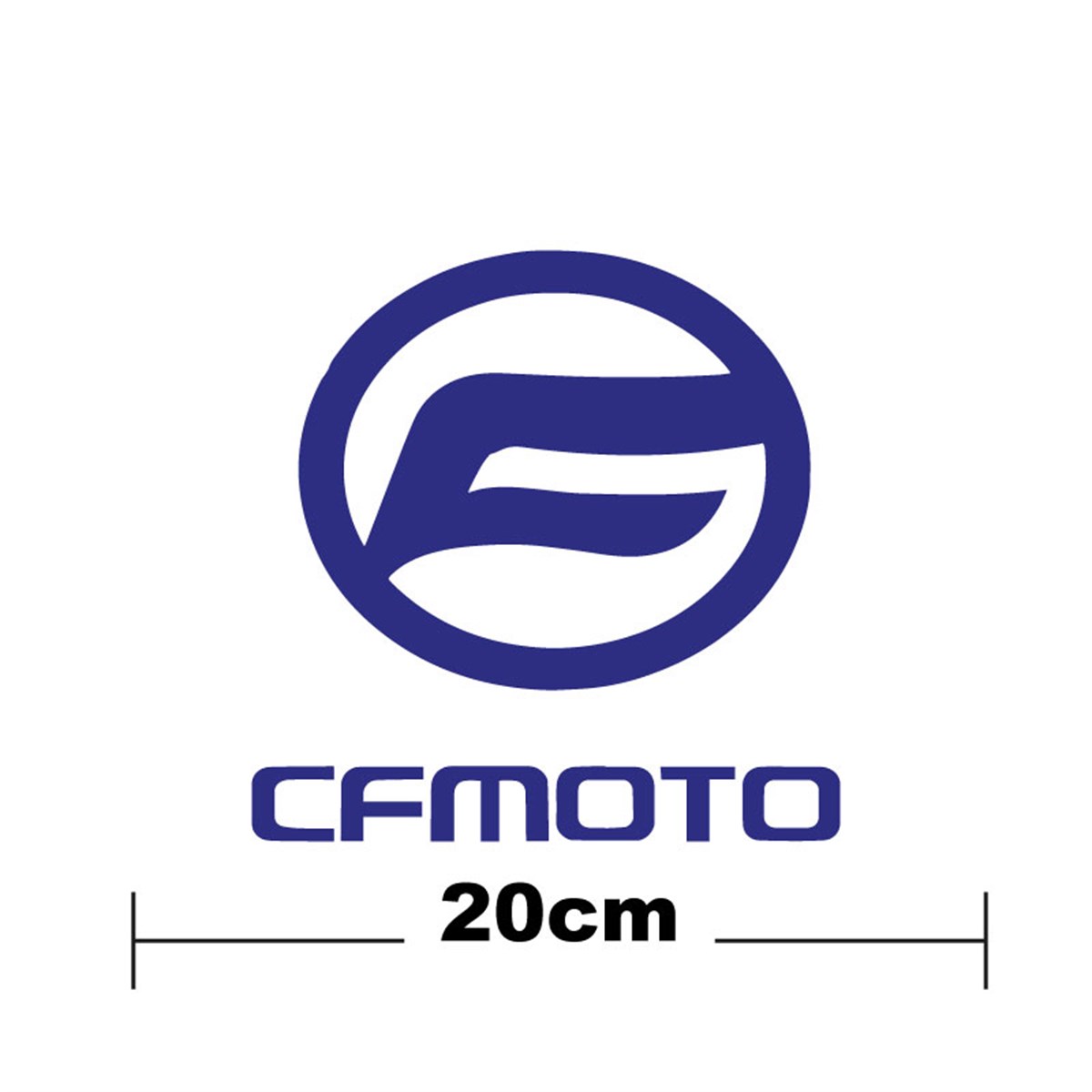 CF MOTO Logo Yazı Sticker Etiket Tek Renk