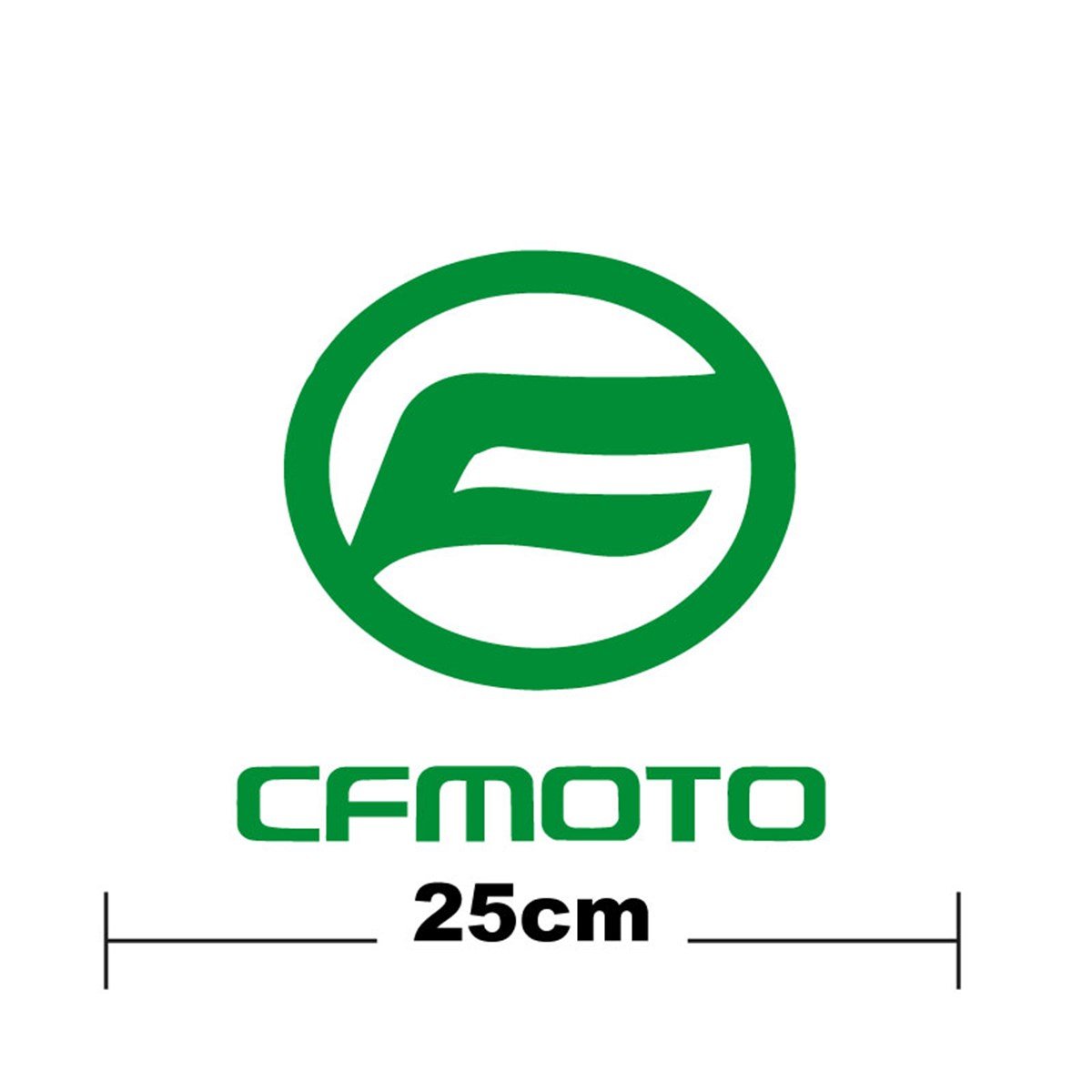 CF MOTO Logo Yazı Sticker Etiket Tek Renk