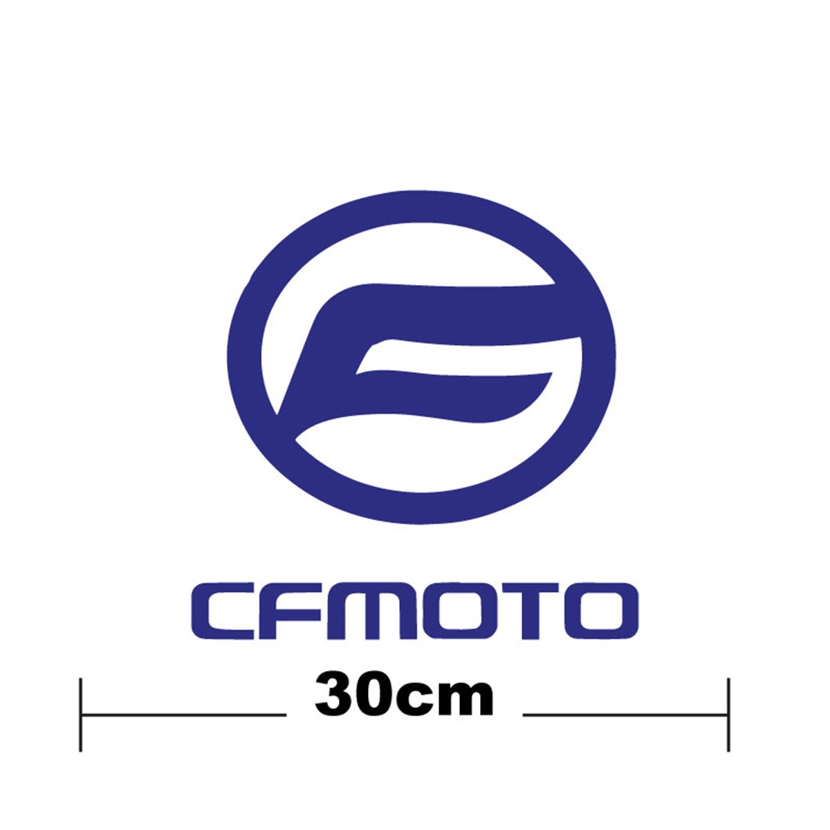 CF MOTO Logo Yazı Sticker Etiket Tek Renk