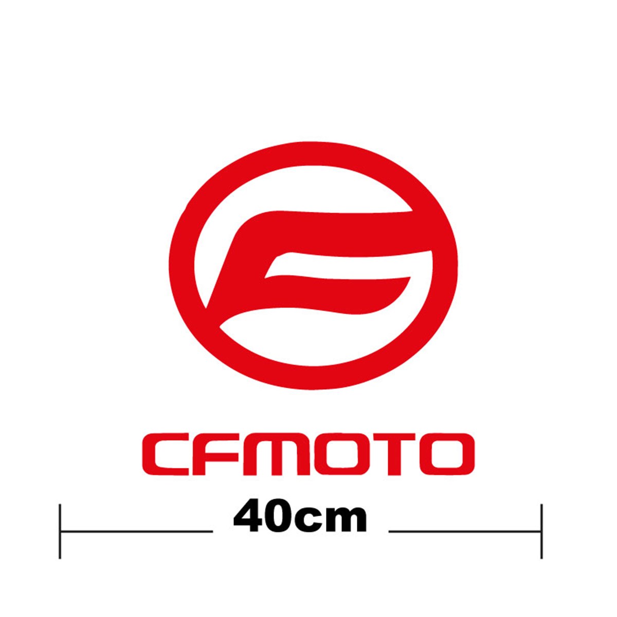 CF MOTO Logo Yazı Sticker Etiket Tek Renk