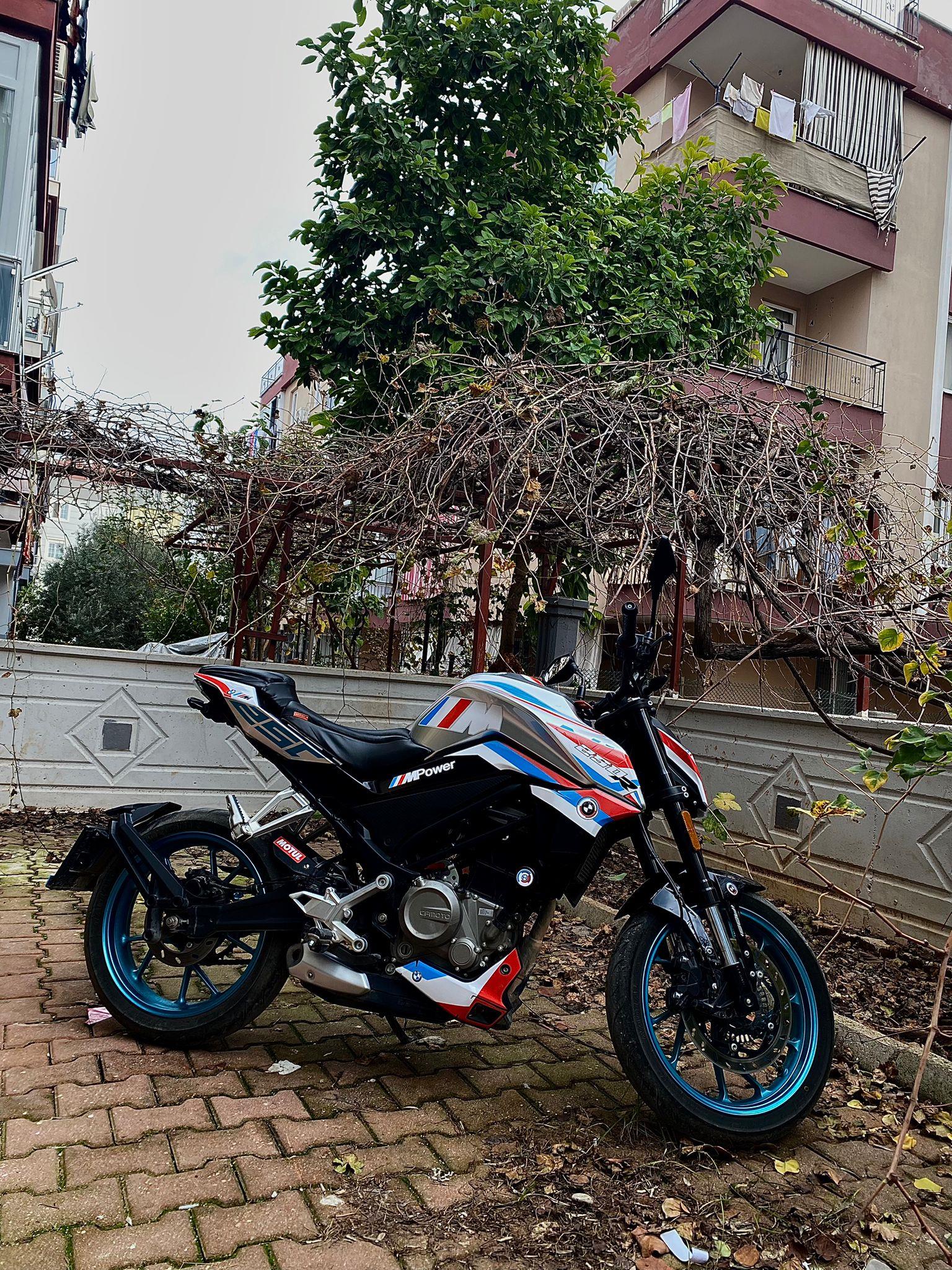 CF MOTO NK 250 BMW White Full Desen Parça Takım Sticker Modeli