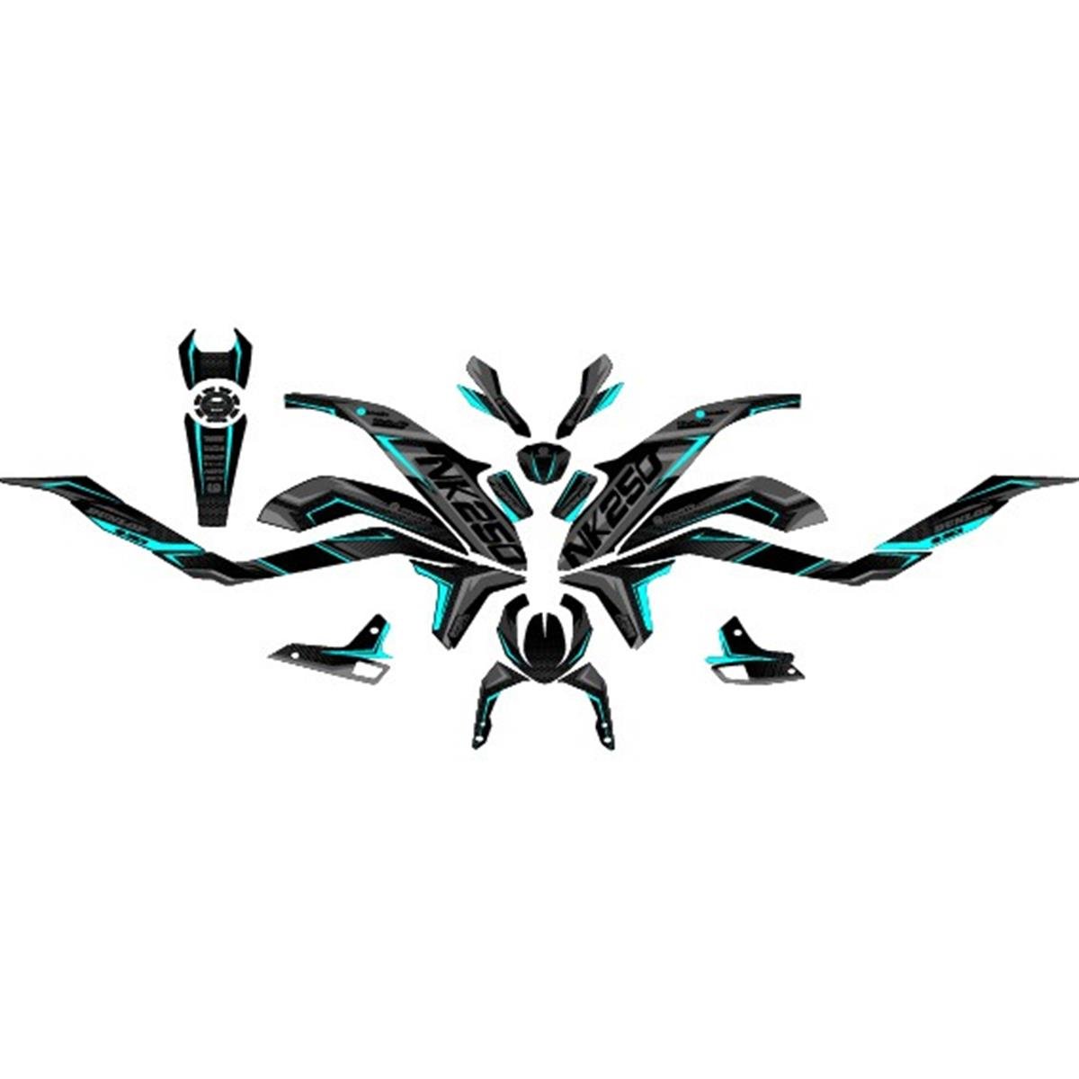 CF MOTO NK 250 - CRYSIS Desen Parça Takım Sticker Modeli