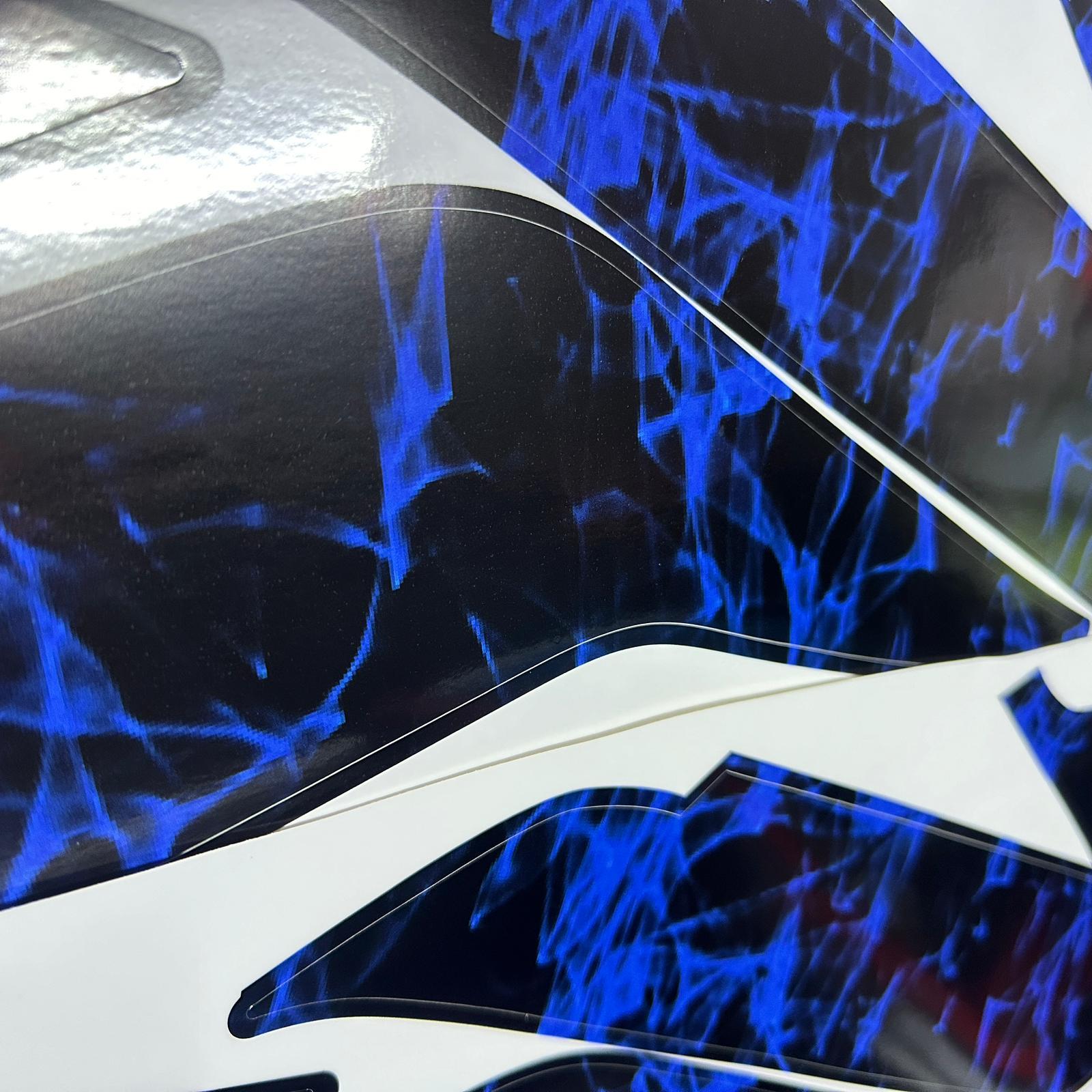 250 NKCF MOTO NK 250 Duman Orta Sticker Etiket Modeli Mavi