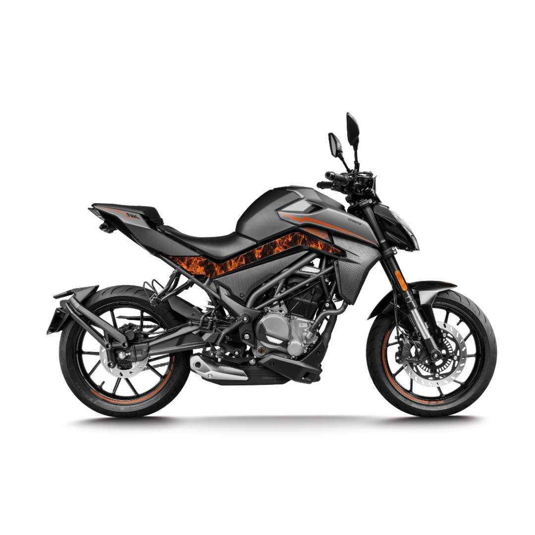 250 NKCF MOTO NK 250 Duman Orta Sticker Etiket Modeli Turuncu