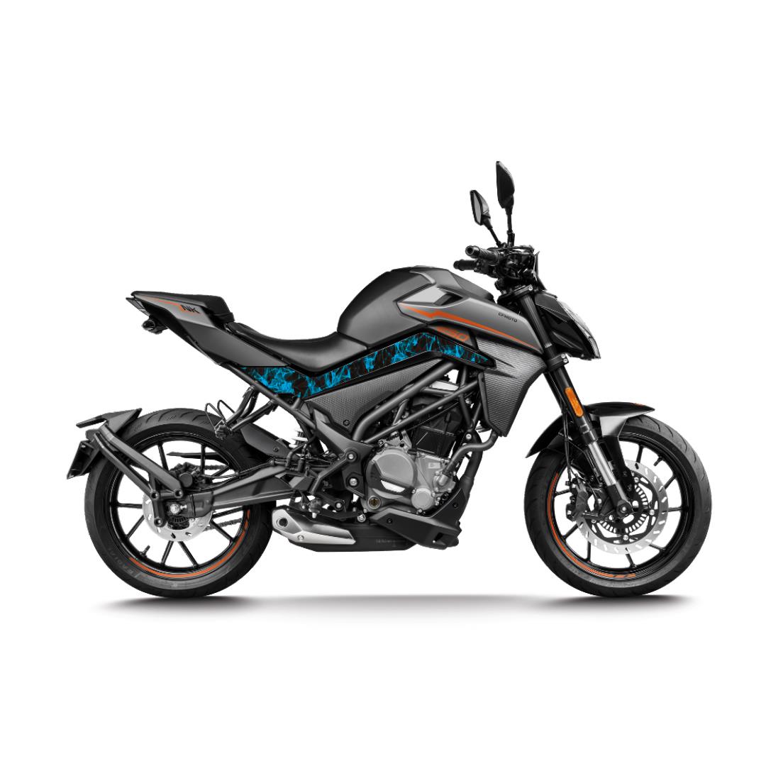 250 NKCF MOTO NK 250 Duman Orta Sticker Etiket Modeli Mavi