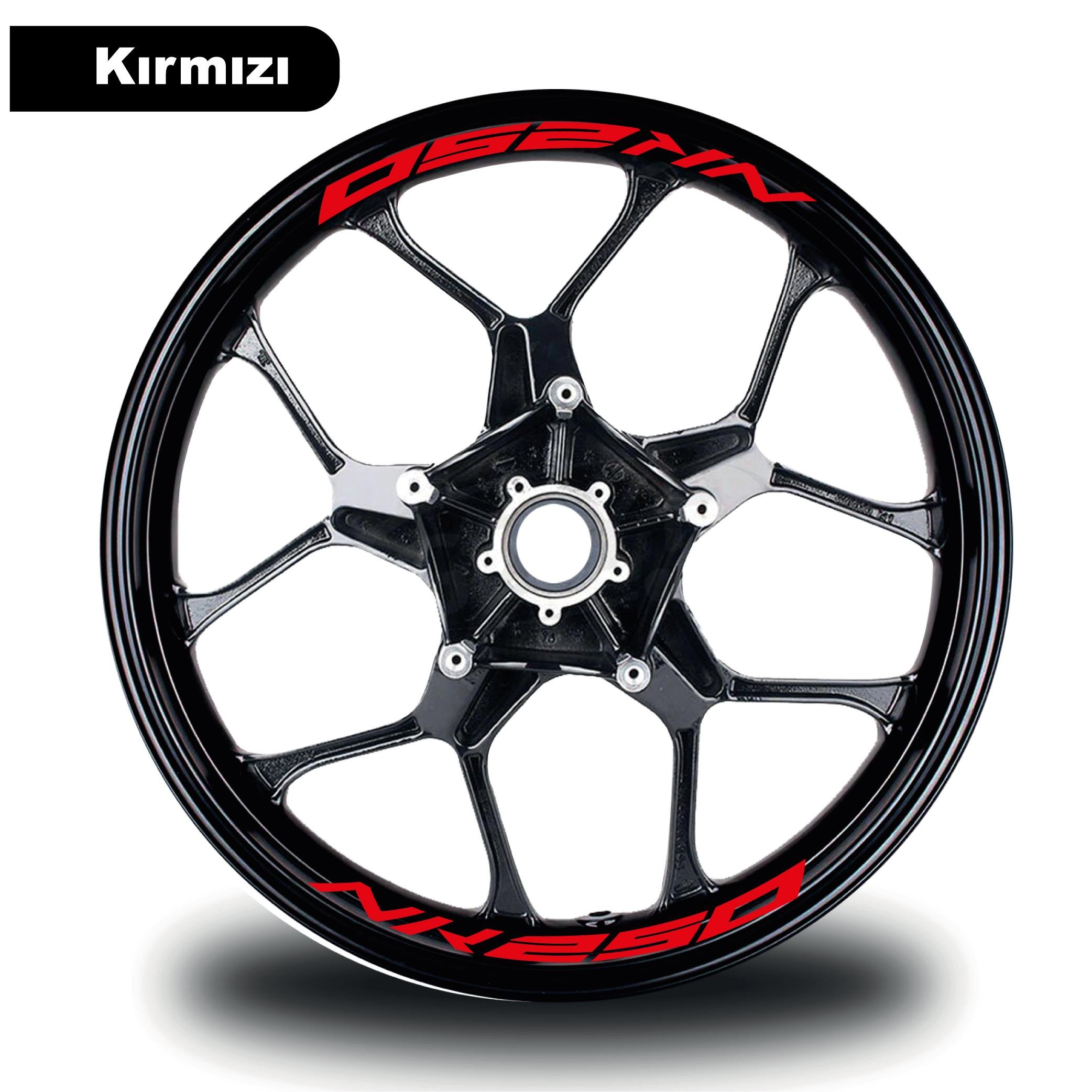 250 NKCF MOTO NK 250 Jant İçi 8 adet Sticker Kırmızı