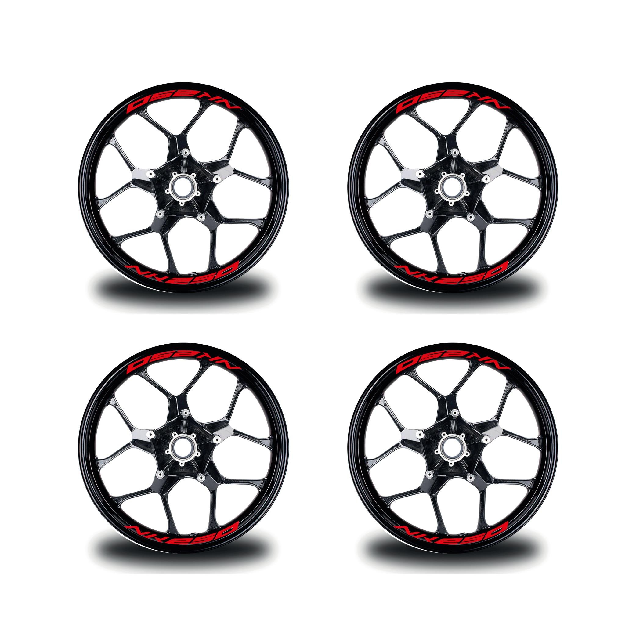 250 NKCF MOTO NK 250 Jant İçi 8 adet Sticker Kırmızı