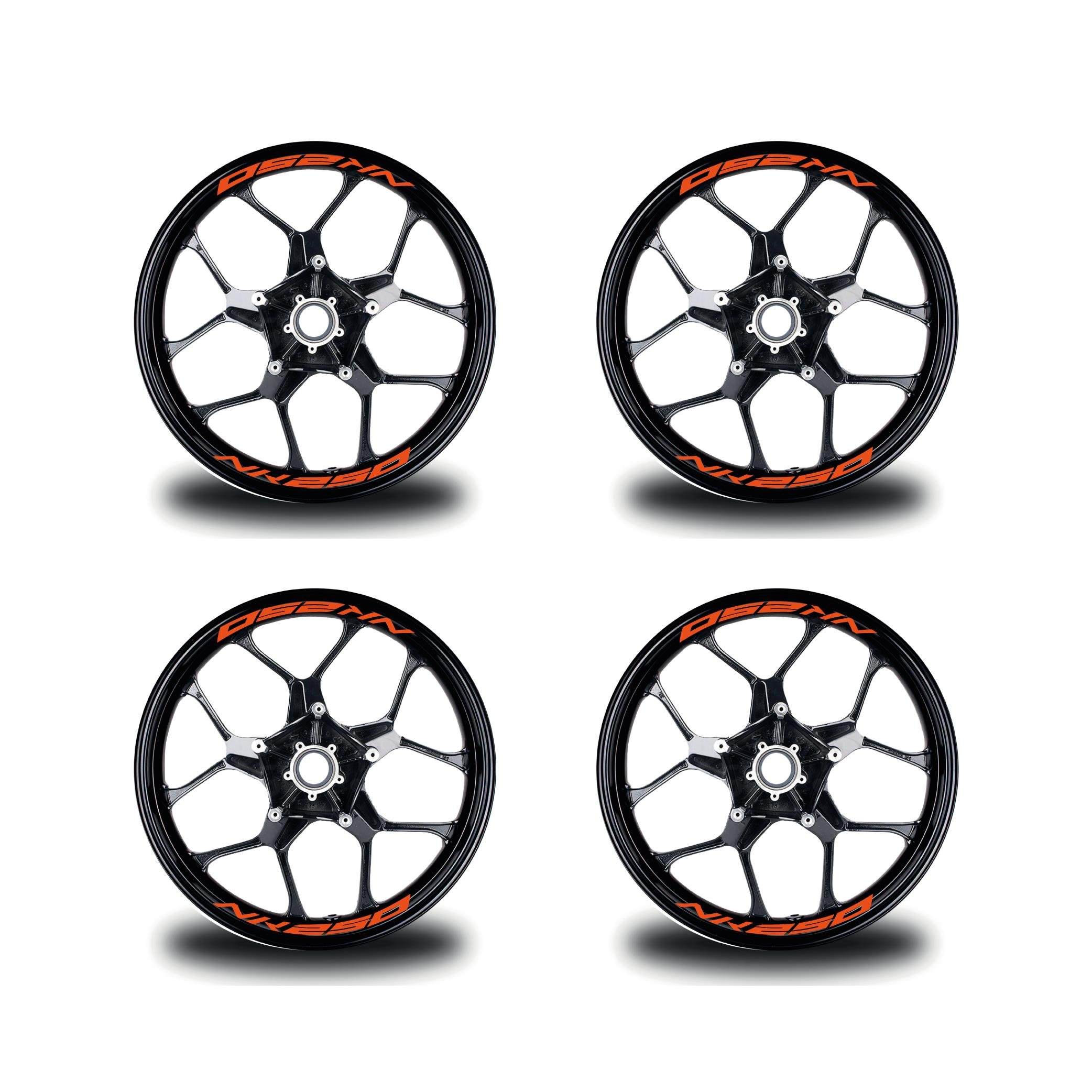 250 NKCF MOTO NK 250 Jant İçi 8 adet Sticker Turuncu