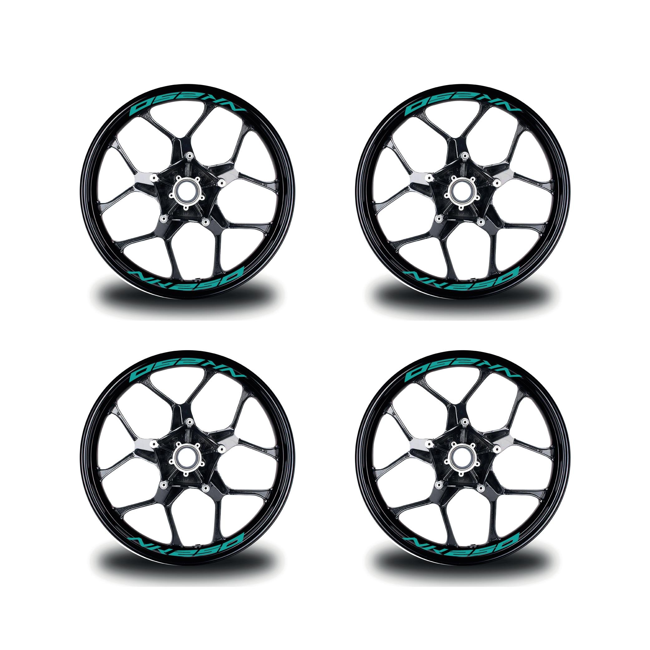 250 NKCF MOTO NK 250 Jant İçi 8 adet Sticker Turkuaz