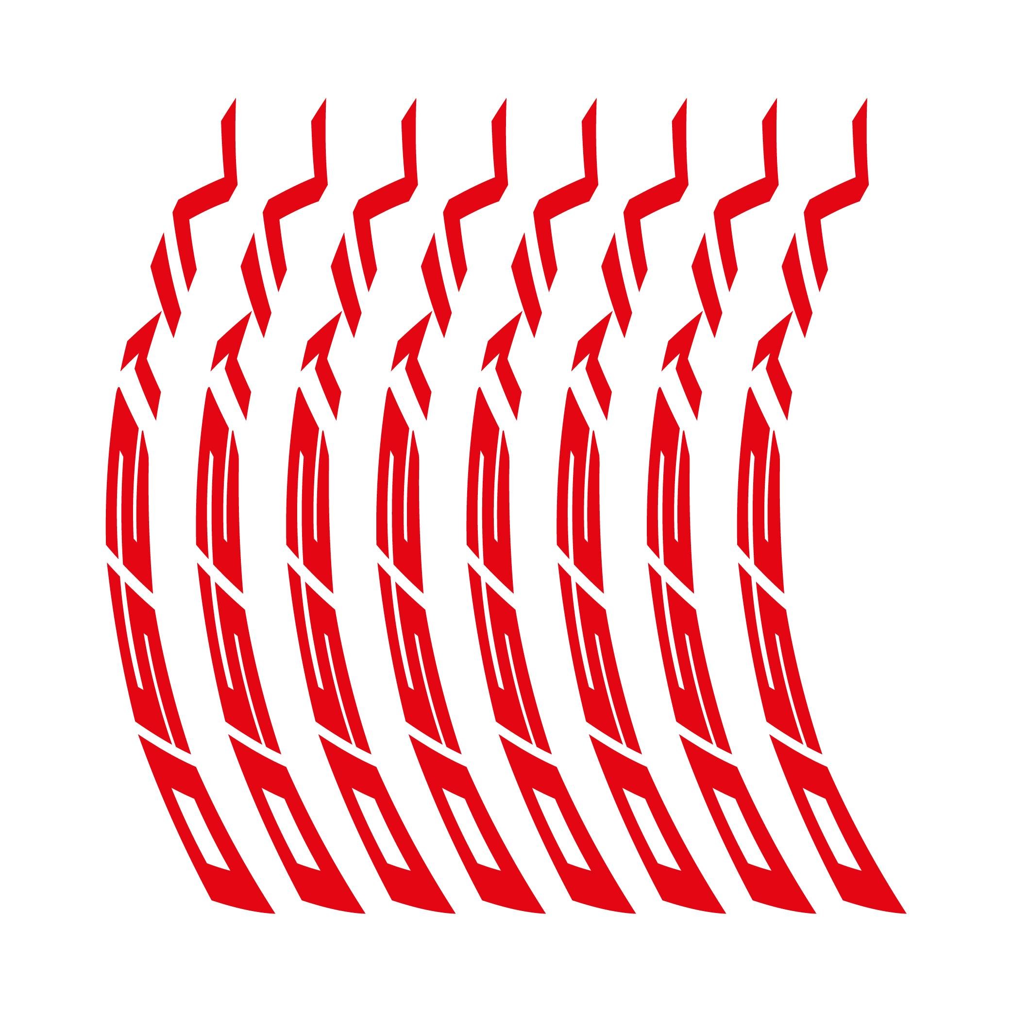 250 NKCF MOTO NK 250 Jant İçi 8 adet Sticker Kırmızı