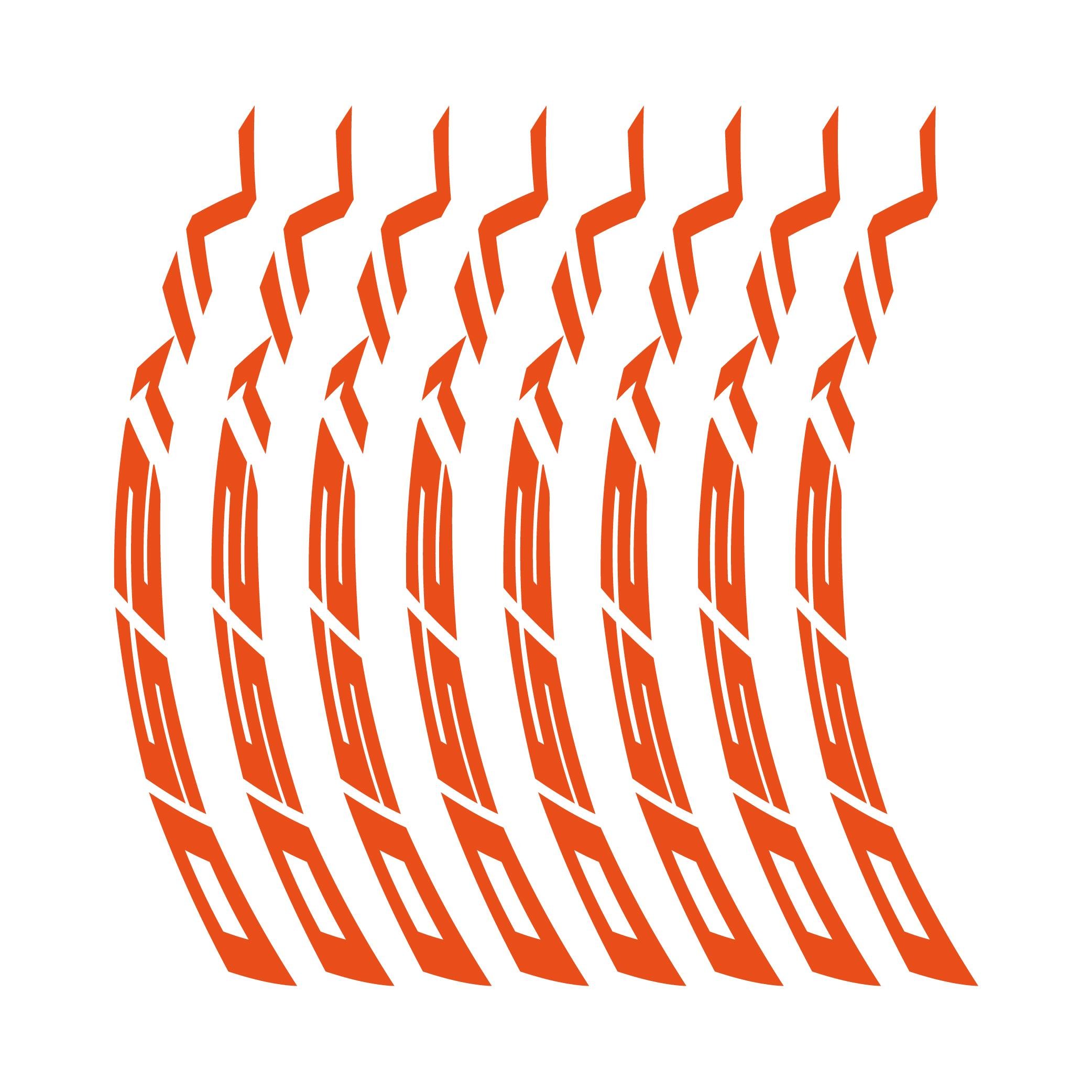 250 NKCF MOTO NK 250 Jant İçi 8 adet Sticker Turuncu