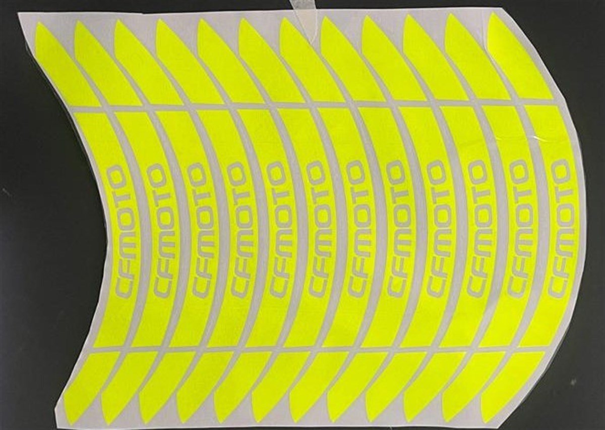 CF MOTO NK 250 Jant Neon Sarı Sticker Etiket Modeli