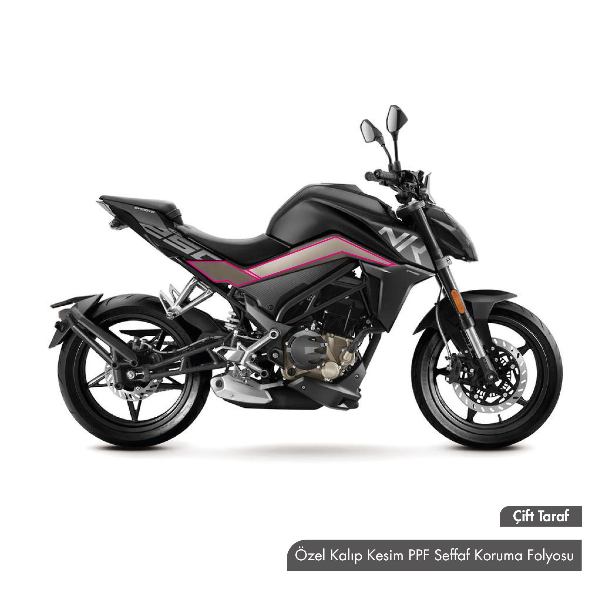 250 NKCF MOTO NK 250 Orta Şase Şefaf PPF Koruma Folyo