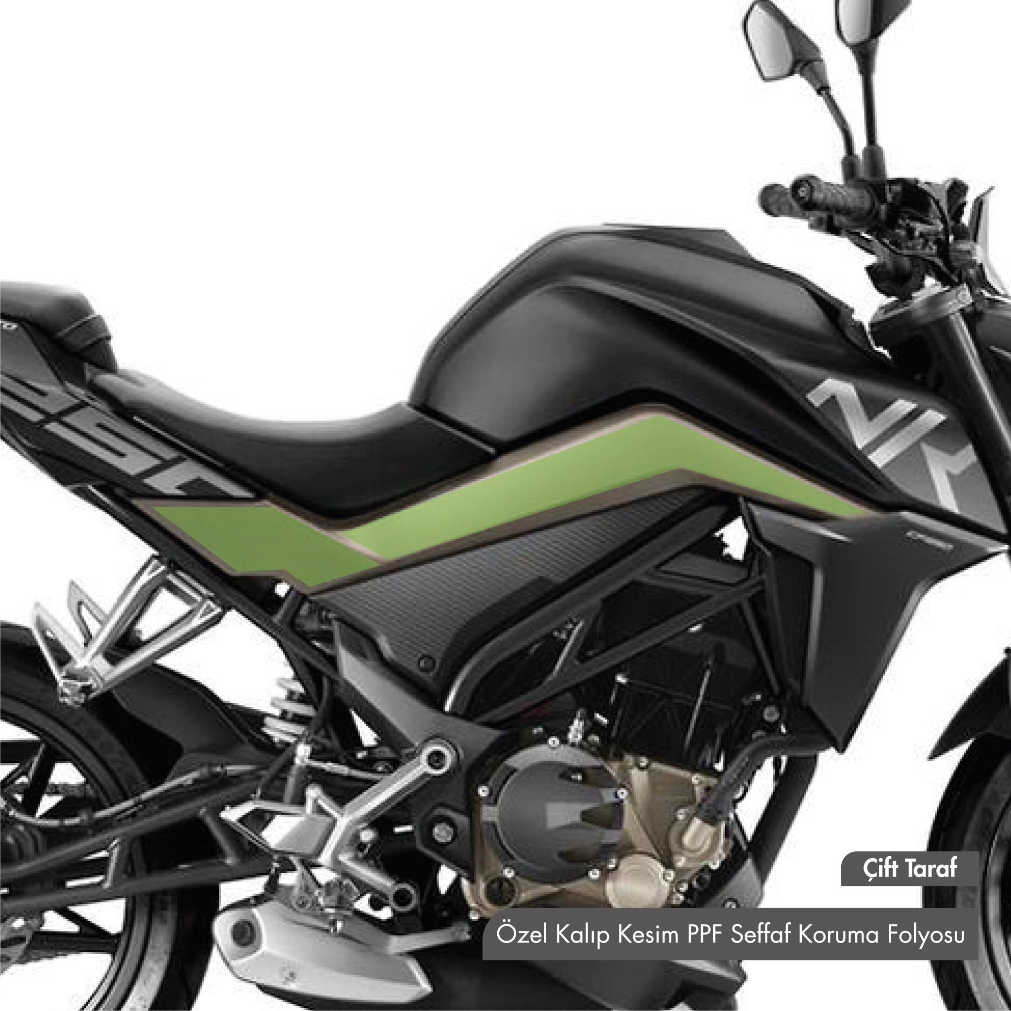 250 NKCF MOTO NK 250 Orta Şase Şefaf PPF Koruma Folyo