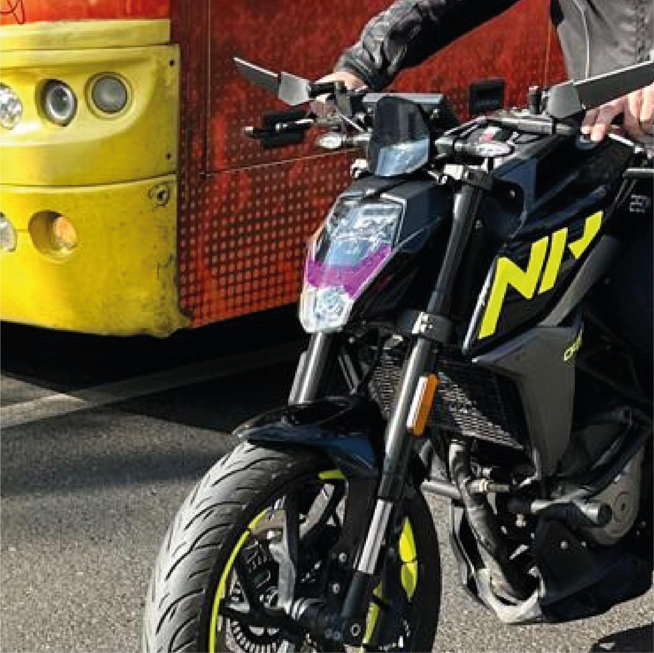 250 NKCF MOTO NK250 2018-2024 Ön Far Led Üstü LV Sticker Yarı Şeffaf Etiket Modeli Mor