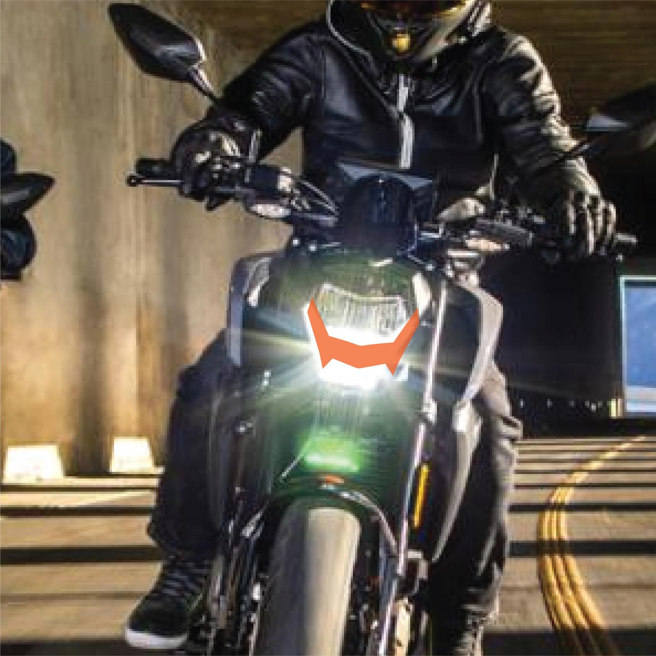 250 NKCF MOTO NK250 2018-2024 Ön Far Led Üstü Yarı Şeffaf Etiket Modeli Turuncu