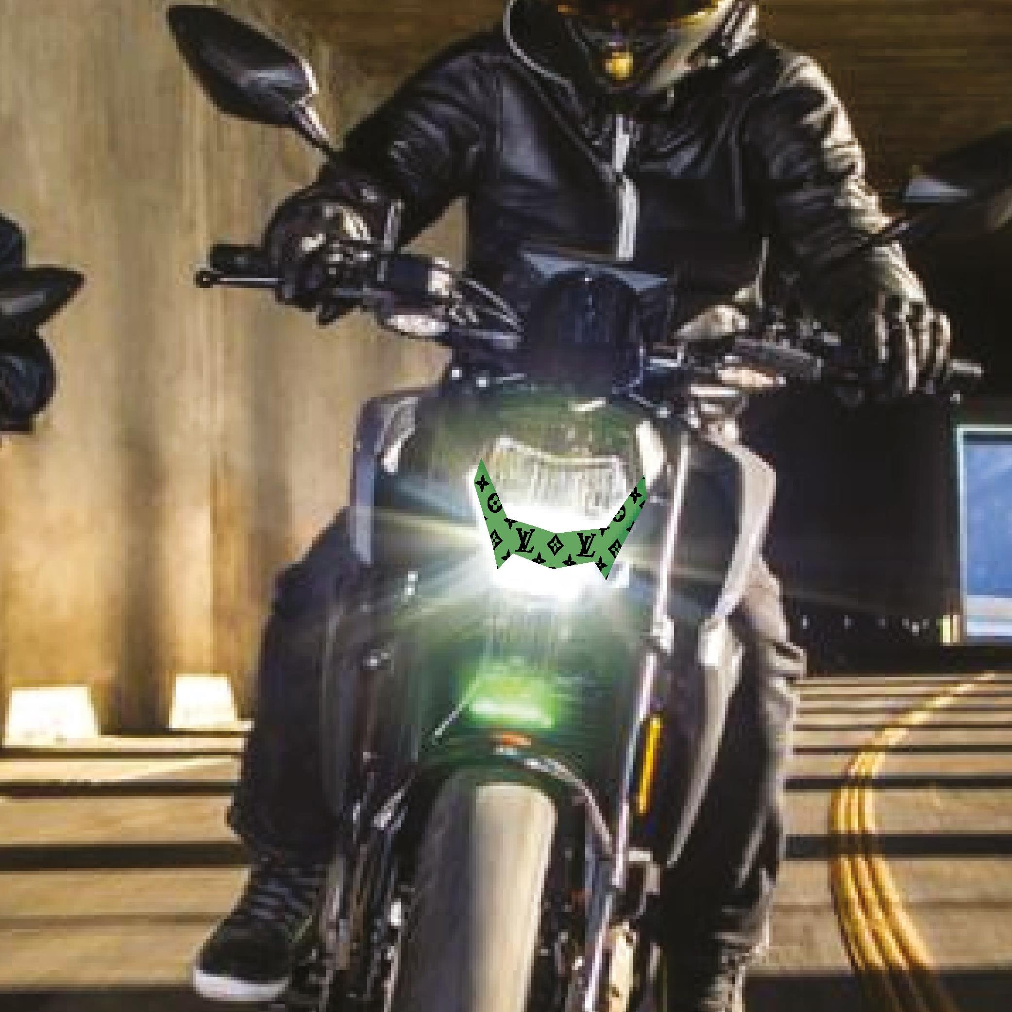 250 NKCF MOTO NK250 2018-2024 Ön Far Led Üstü LV Sticker Yarı Şeffaf Etiket Modeli Yeşil