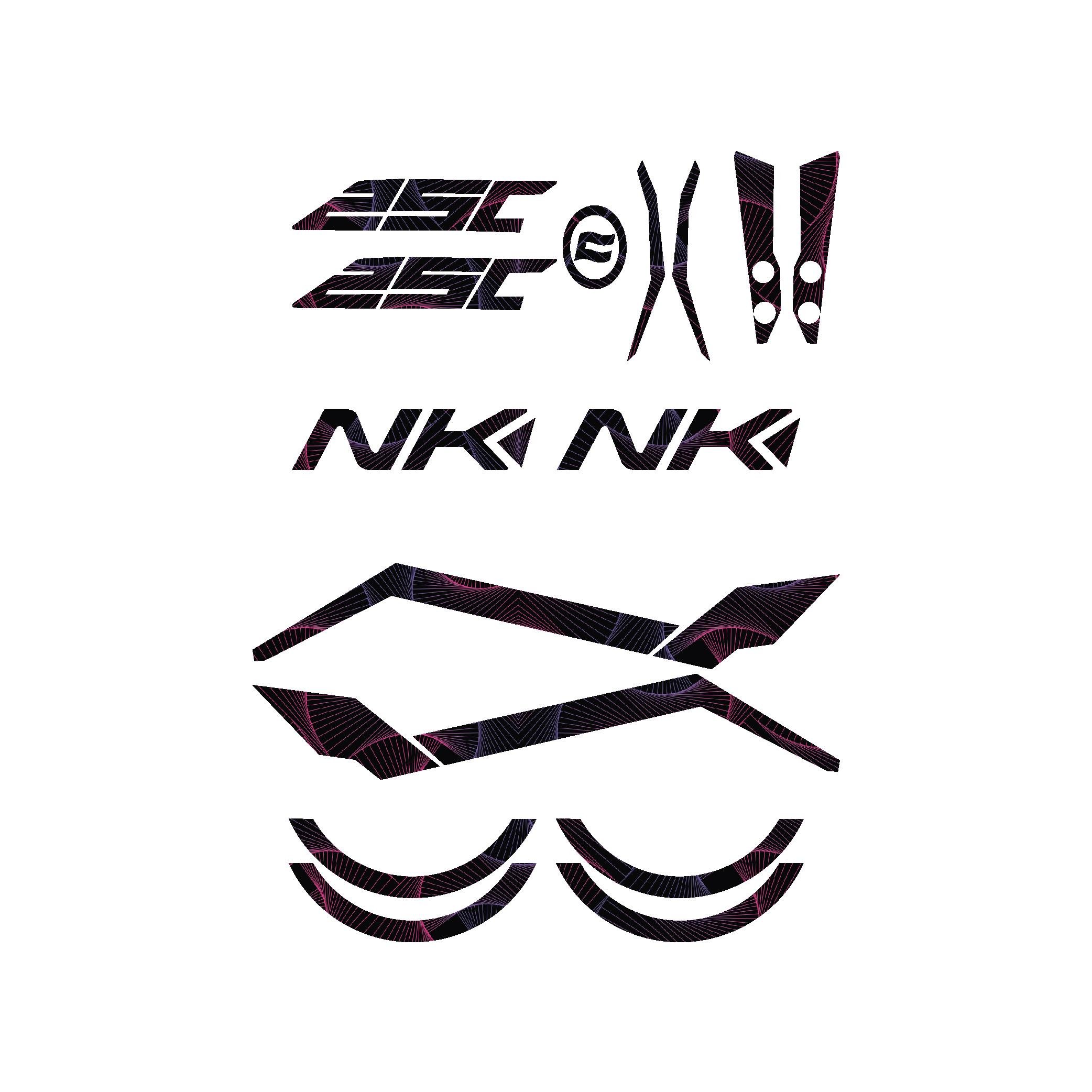 250 NKCF MOTO NK250 Amoled Line Tam Takım Model Sticker Modeli 