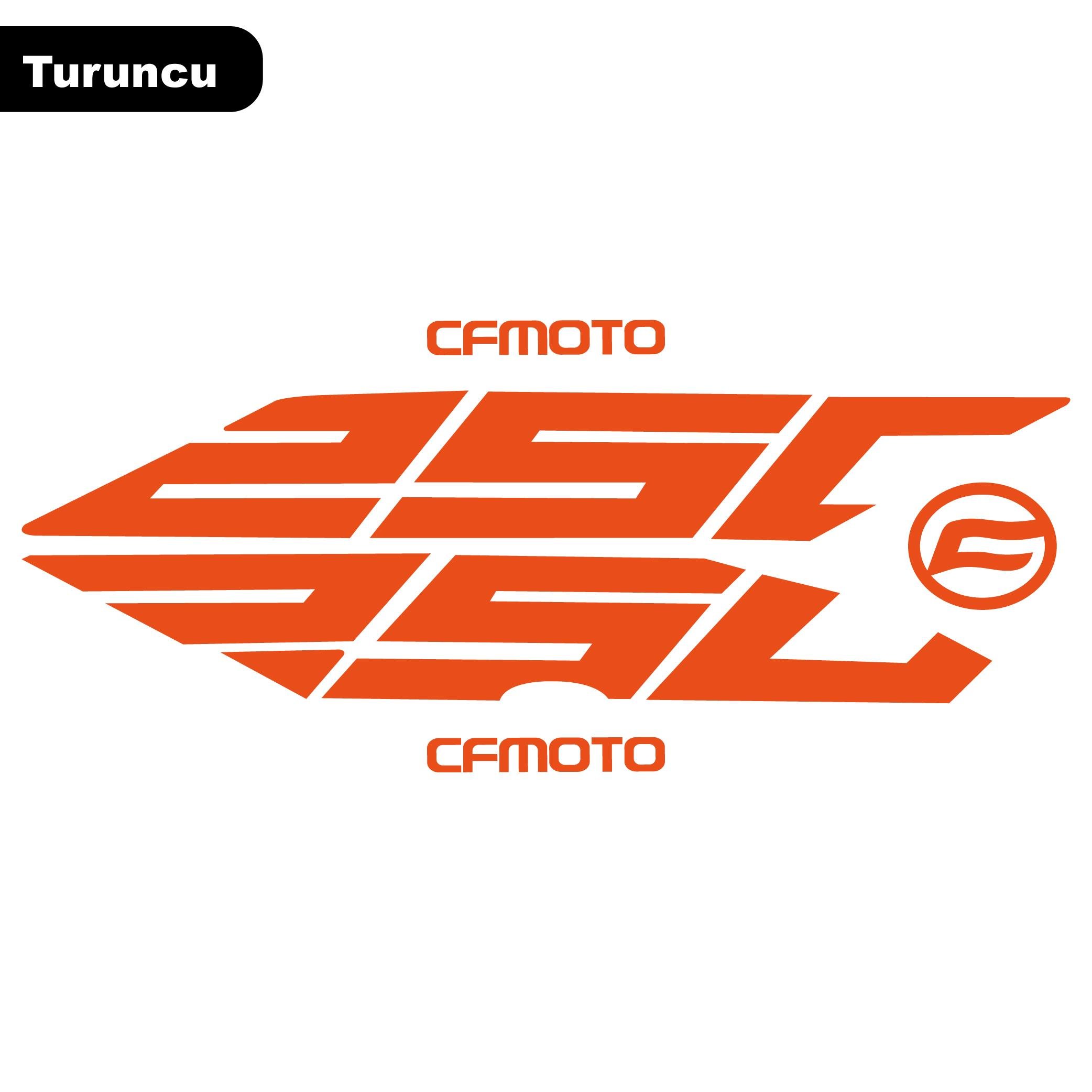 250 NKCF Moto NK250 Arka Kuyruk Altı 250 Sticker Etiket Turuncu