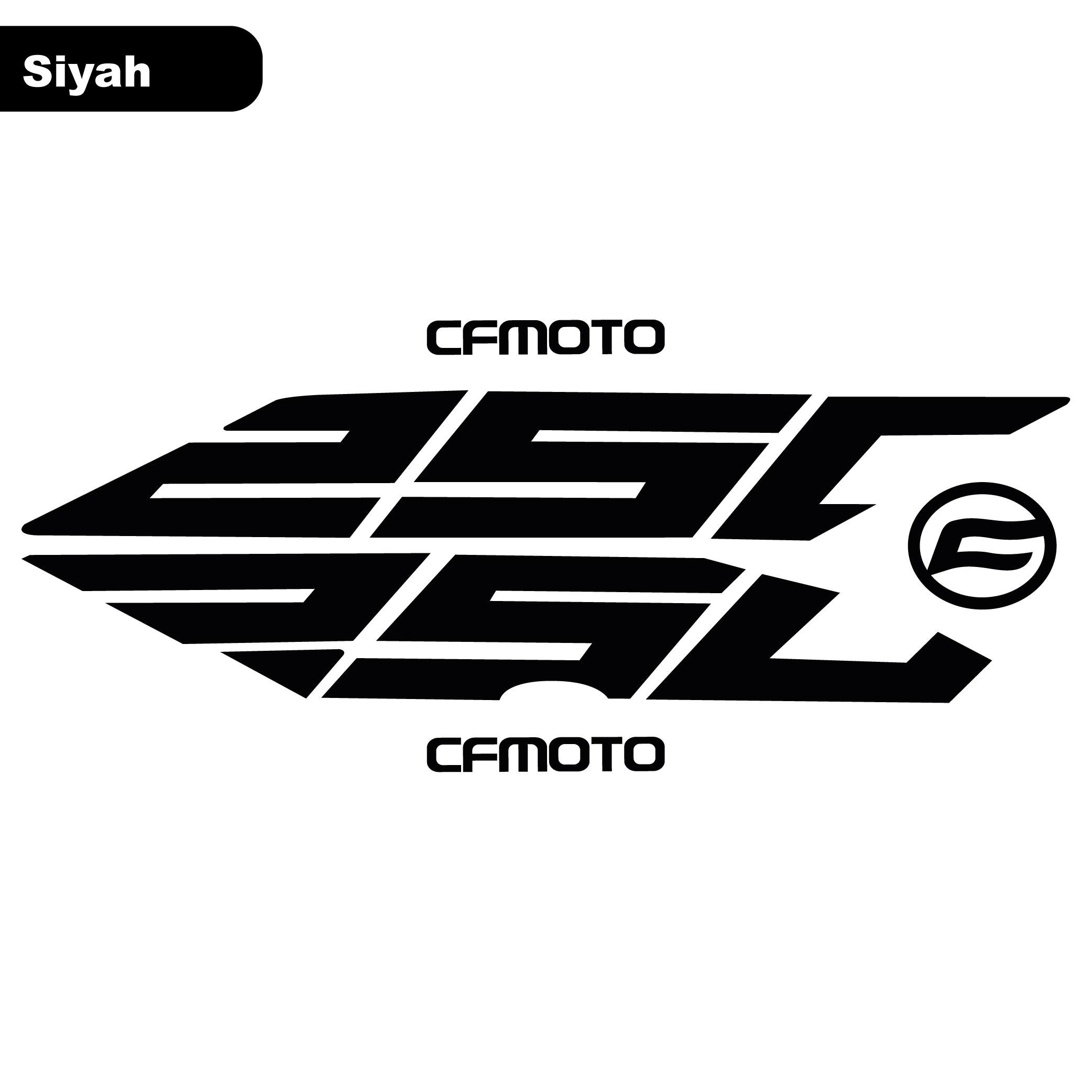 250 NKCF Moto NK250 Arka Kuyruk Altı 250 Sticker Etiket Siyah