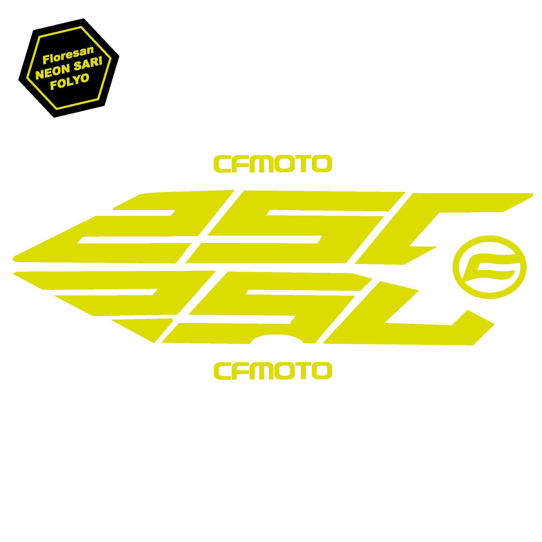 250 NKCF Moto NK250 Arka Kuyruk Altı 250 Sticker Etiket Neon Sarı (Yeşil)