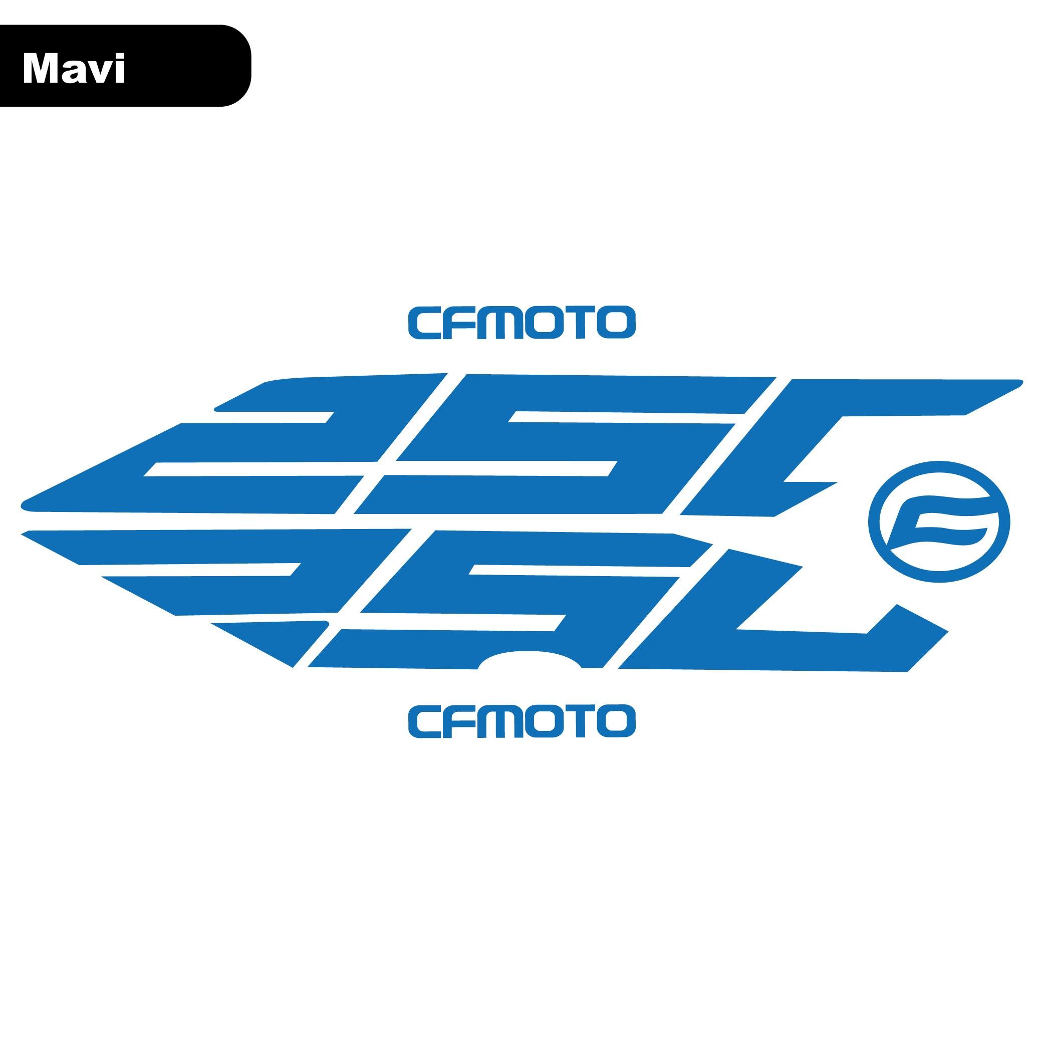 250 NKCF Moto NK250 Arka Kuyruk Altı 250 Sticker Etiket Mavi 