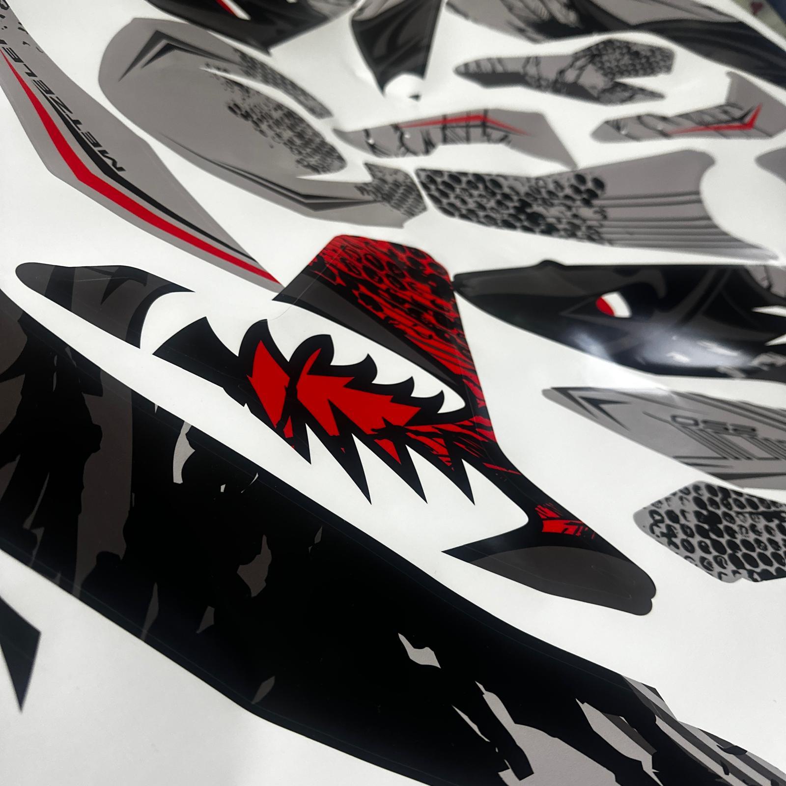 CF MOTOCF Moto NK250 Gri Kırmızı Shark Köpek Balığı Parça Sticker Etiket Kaplama Modeli