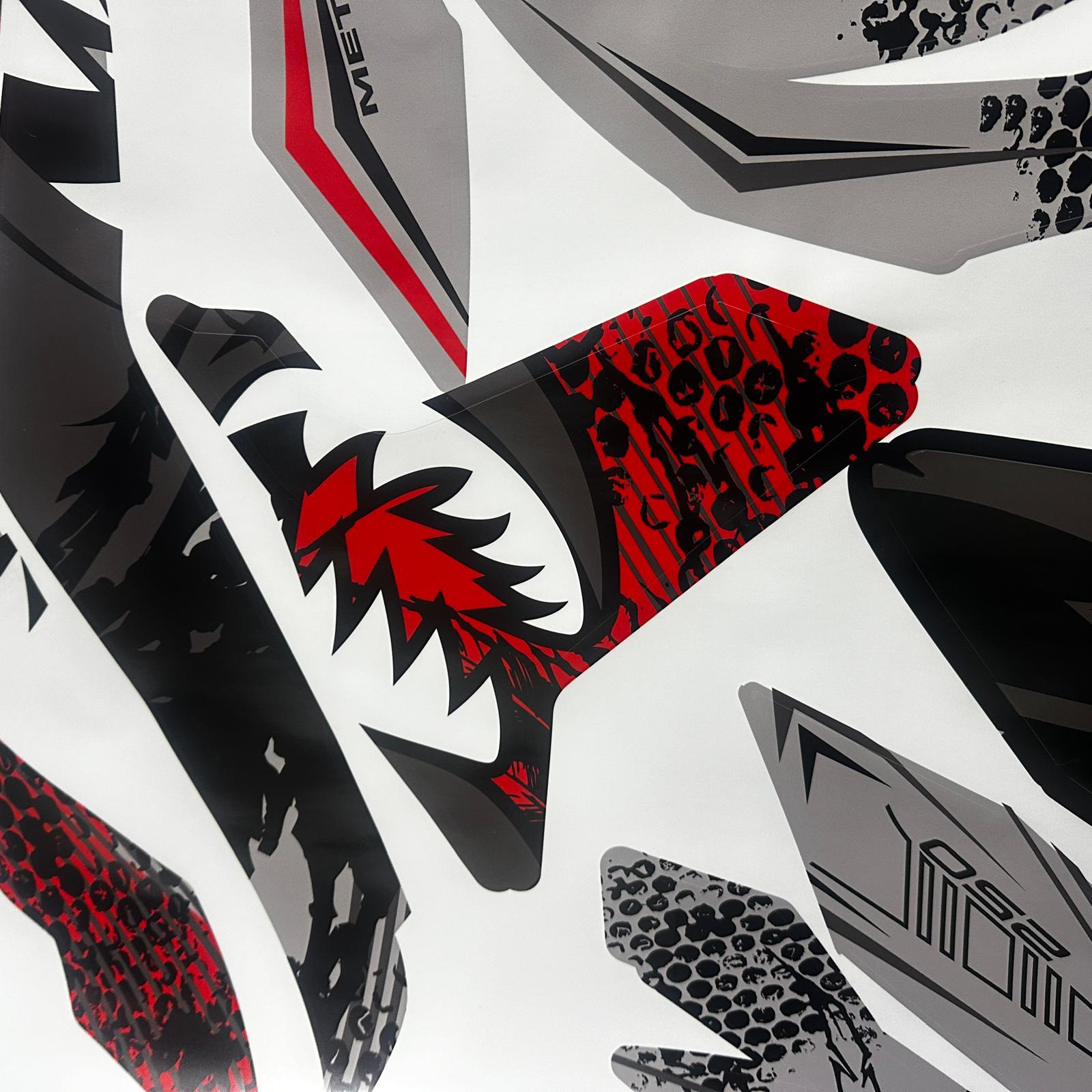 CF MOTOCF Moto NK250 Gri Kırmızı Shark Köpek Balığı Parça Sticker Etiket Kaplama Modeli