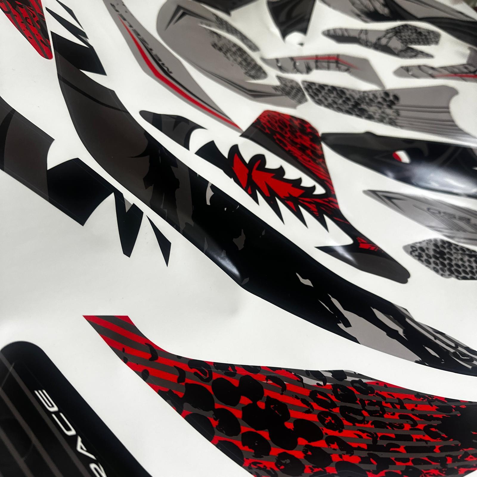 CF MOTOCF Moto NK250 Gri Kırmızı Shark Köpek Balığı Parça Sticker Etiket Kaplama Modeli